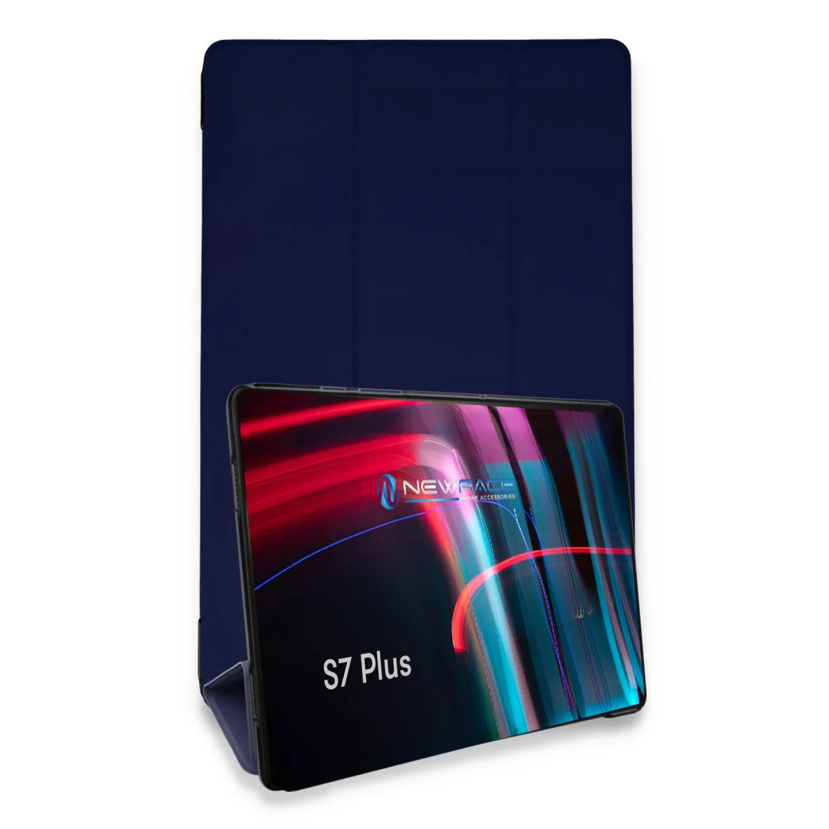 Galaxy T970 Tab S7 Plus 12.4 Kılıf Tablet Smart Kılıf - Lacivert