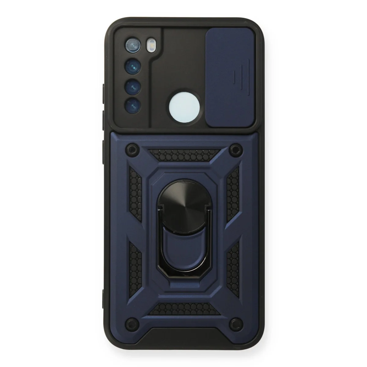 Redmi Note 8 Kılıf Pars Lens Yüzüklü Silikon - Lacivert