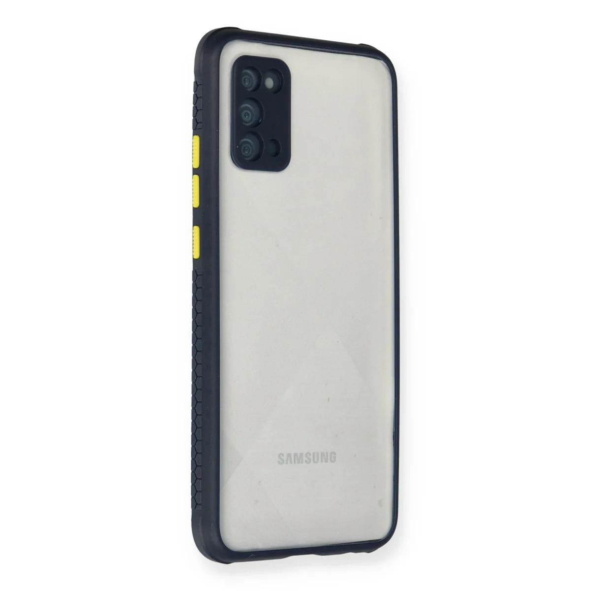Galaxy A02S Kılıf Miami Şeffaf Silikon - Lacivert