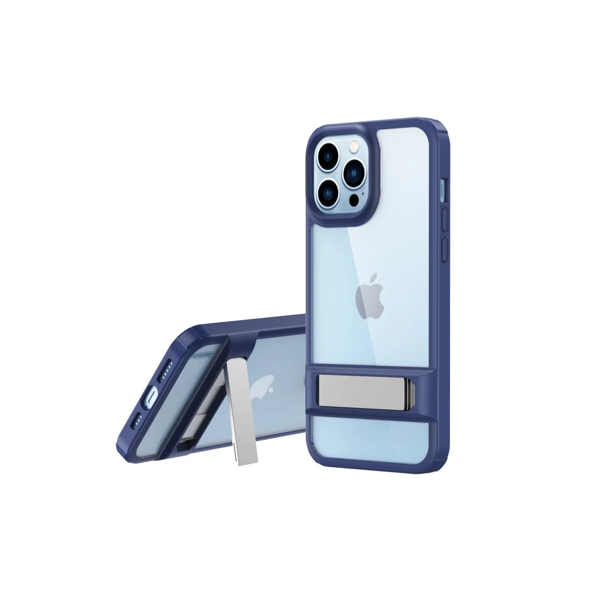 iPhone 13 Pro Max Kılıf Rolet Stand Kapak - Lacivert