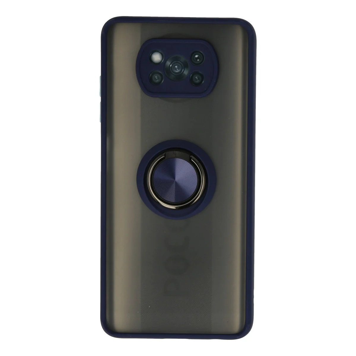 Pocophone X3 Kılıf Montreal Yüzüklü Silikon Kapak - Lacivert
