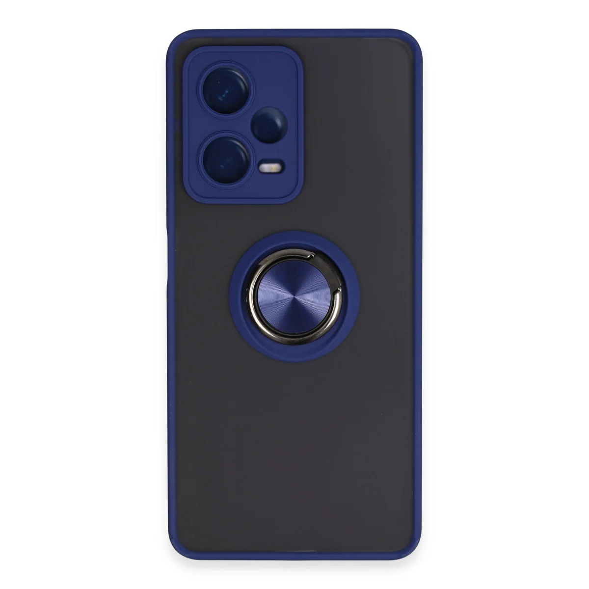 Redmi Note 12 5G Kılıf Montreal Yüzüklü Silikon Kapak - Lacivert