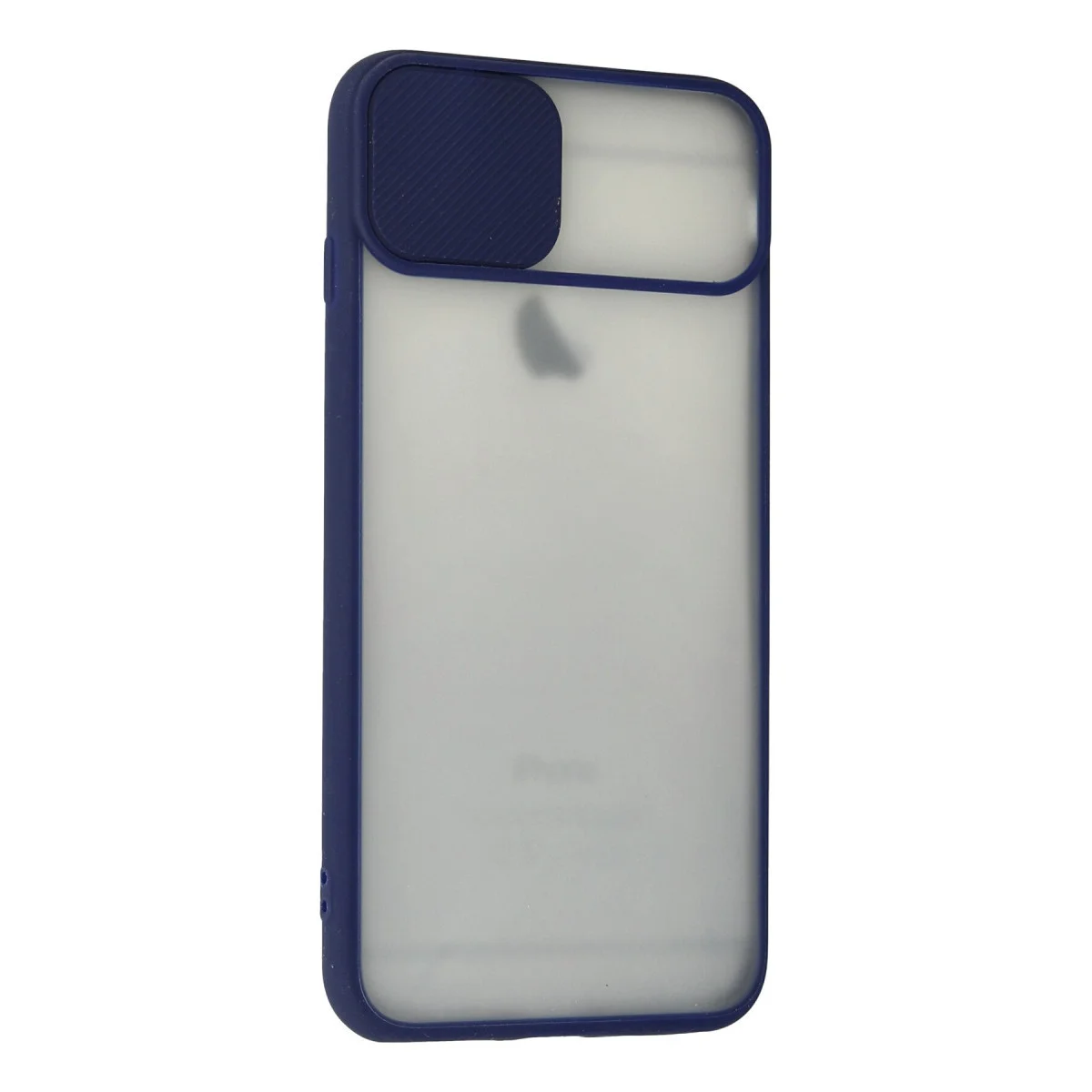 iPhone 6 Plus Kılıf Palm Buzlu Kamera Sürgülü Silikon - Lacivert