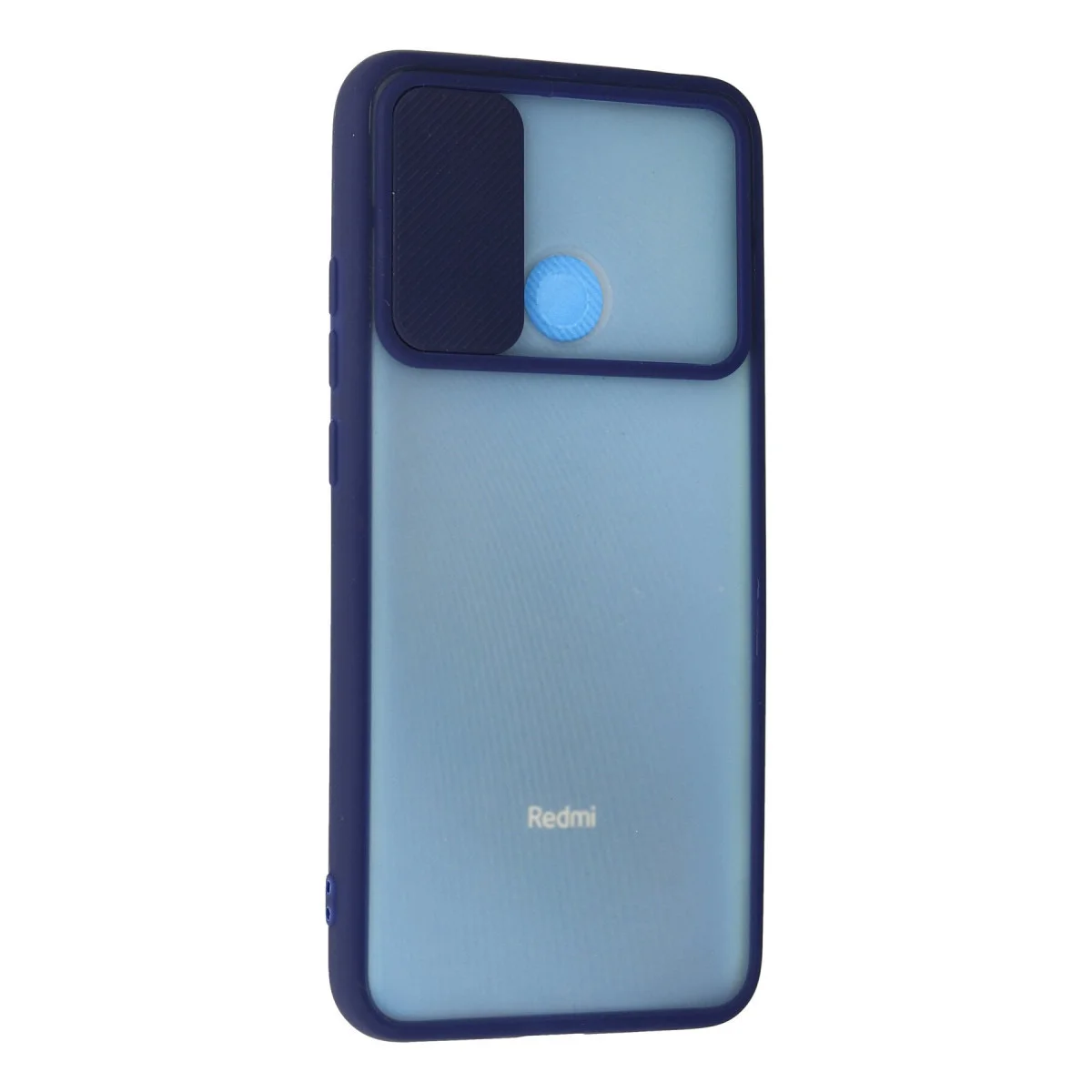 Redmi 9C Kılıf Palm Buzlu Kamera Sürgülü Silikon - Lacivert