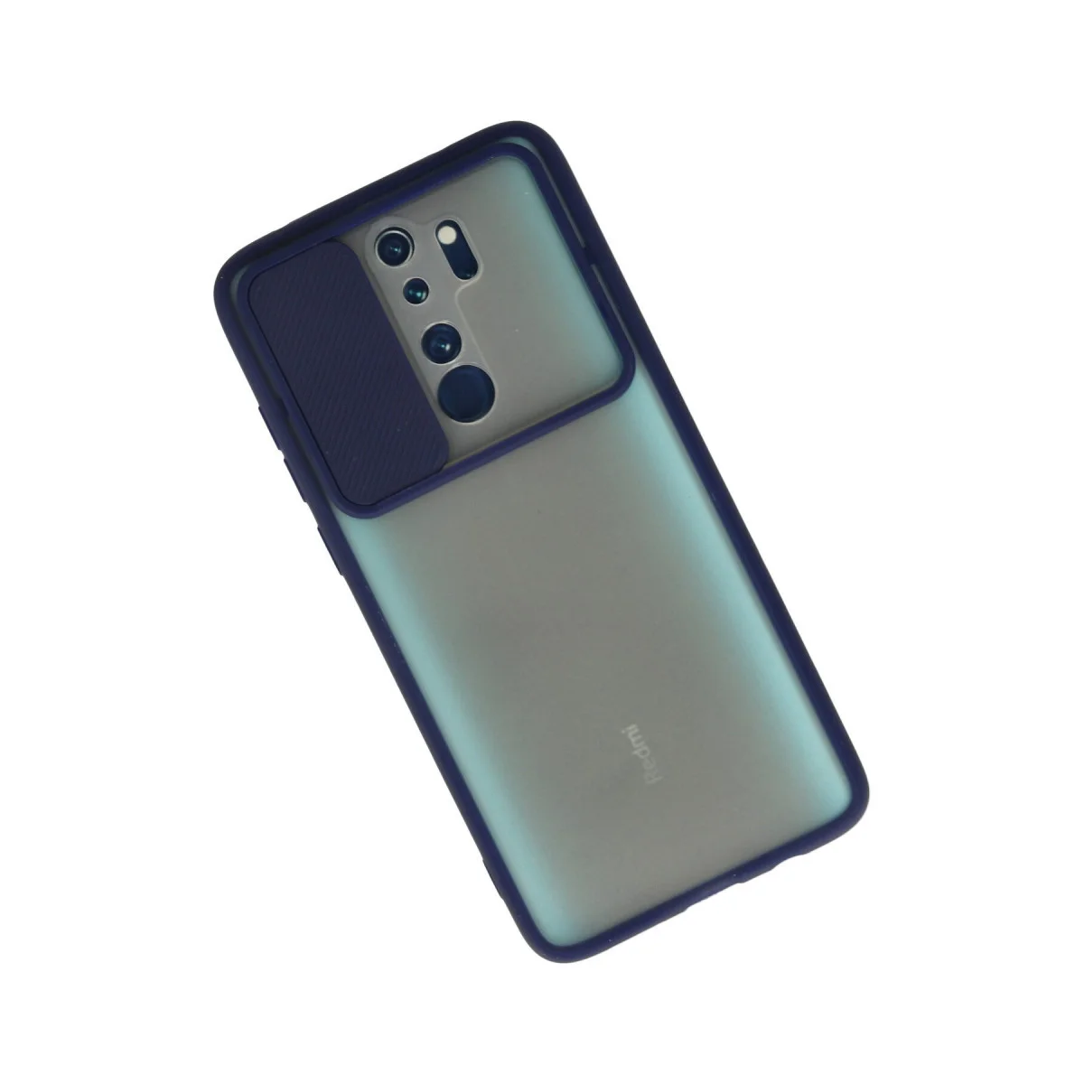 Redmi Note 8 Pro Kılıf Palm Buzlu Kamera Sürgülü Silikon - Lacivert