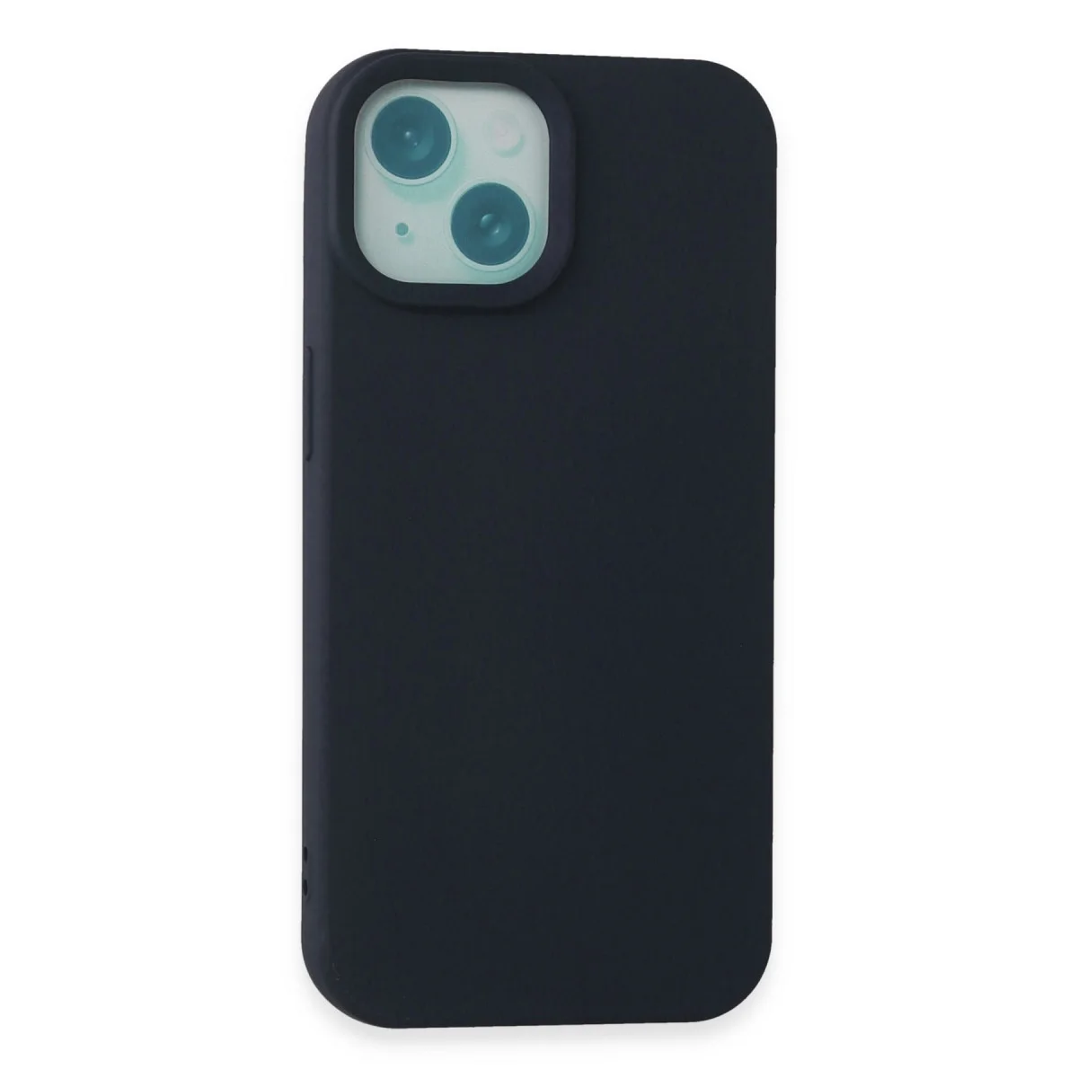 iPhone 15 Plus Kılıf Nano içi Kadife Silikon - Lacivert
