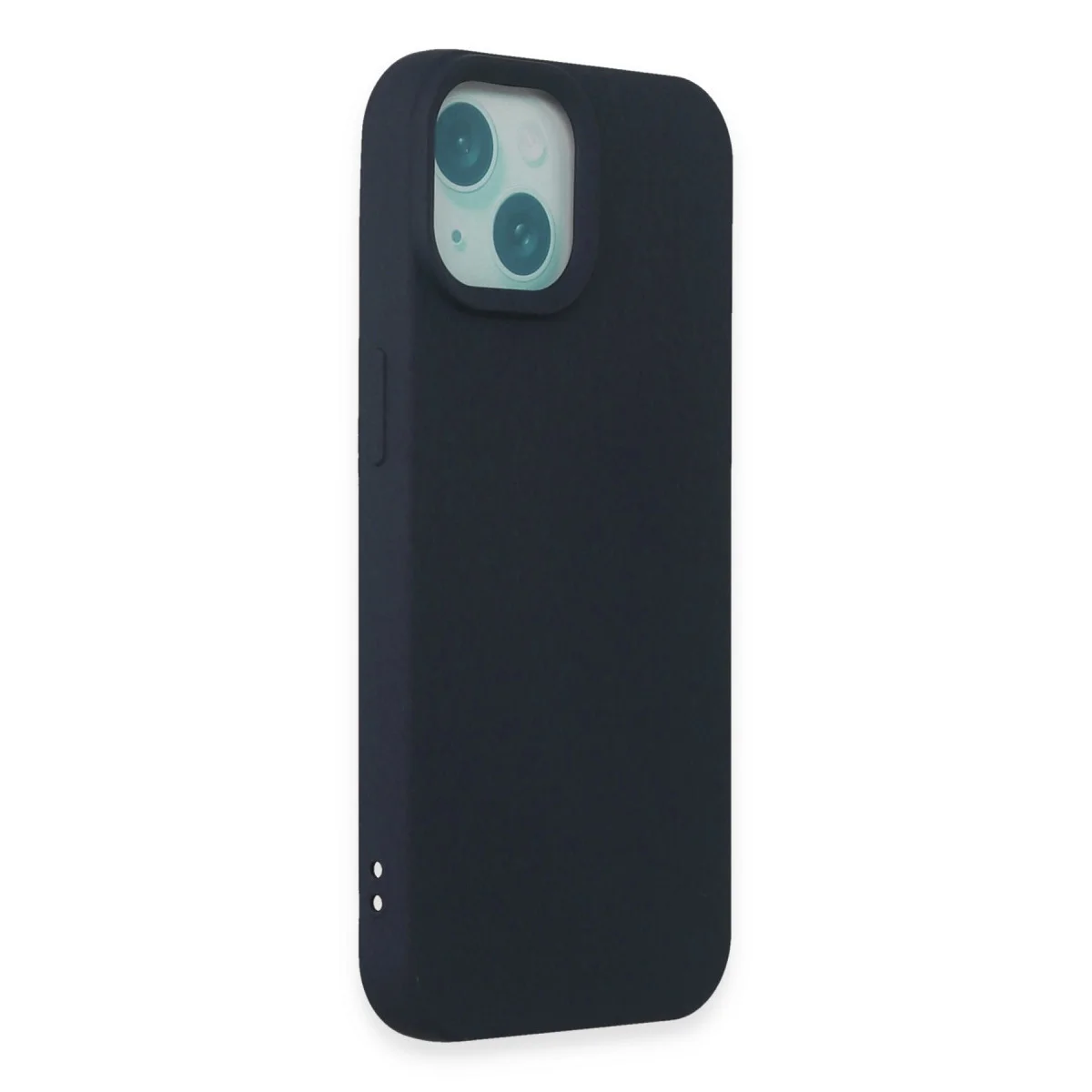 iPhone 15 Plus Kılıf Nano içi Kadife Silikon - Lacivert