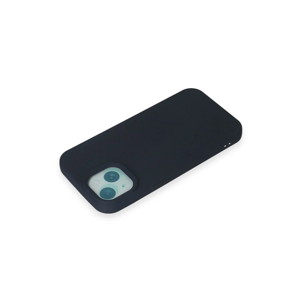 iPhone 15 Plus Kılıf Nano içi Kadife Silikon - Lacivert