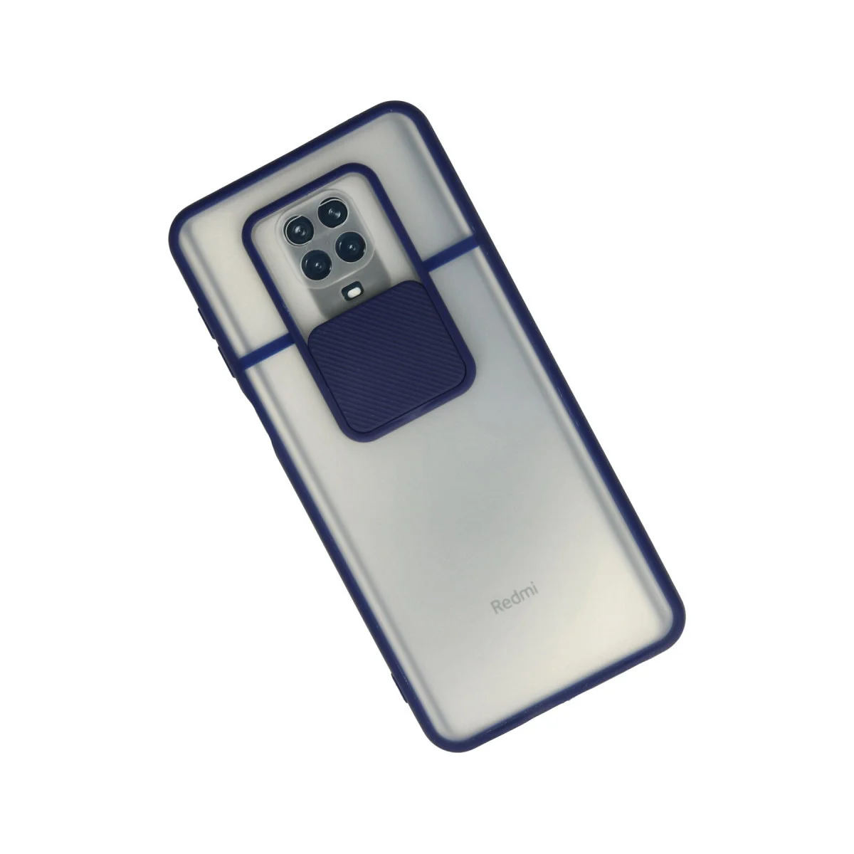 Redmi Note 9 Pro Kılıf Palm Buzlu Kamera Sürgülü Silikon - Lacivert