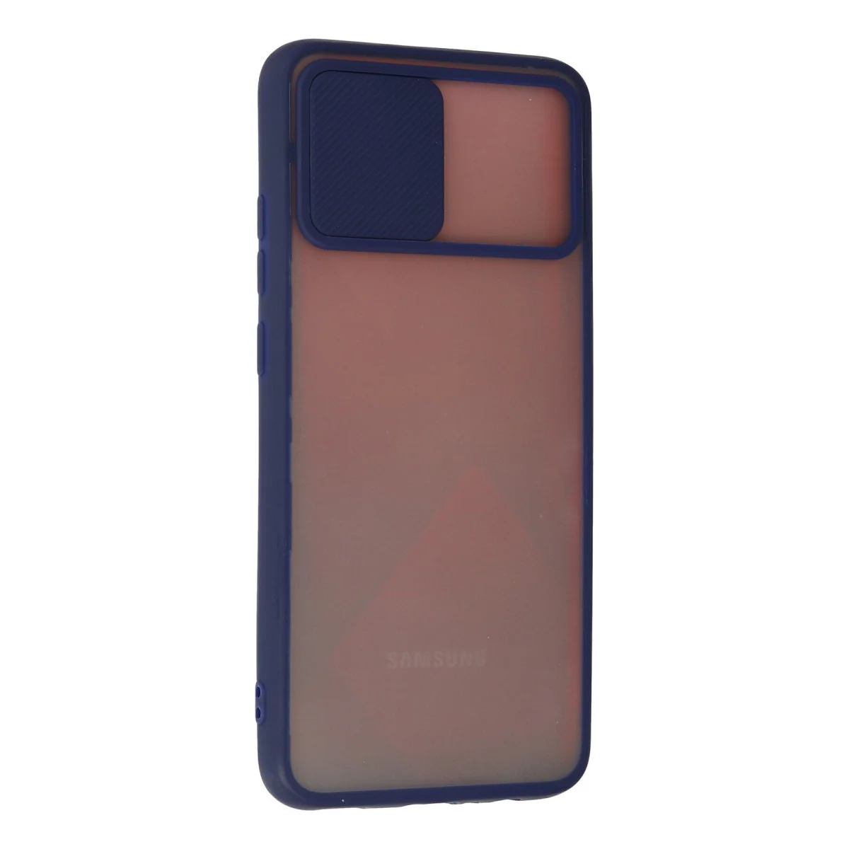 Galaxy A02S Kılıf Palm Buzlu Kamera Sürgülü Silikon - Lacivert