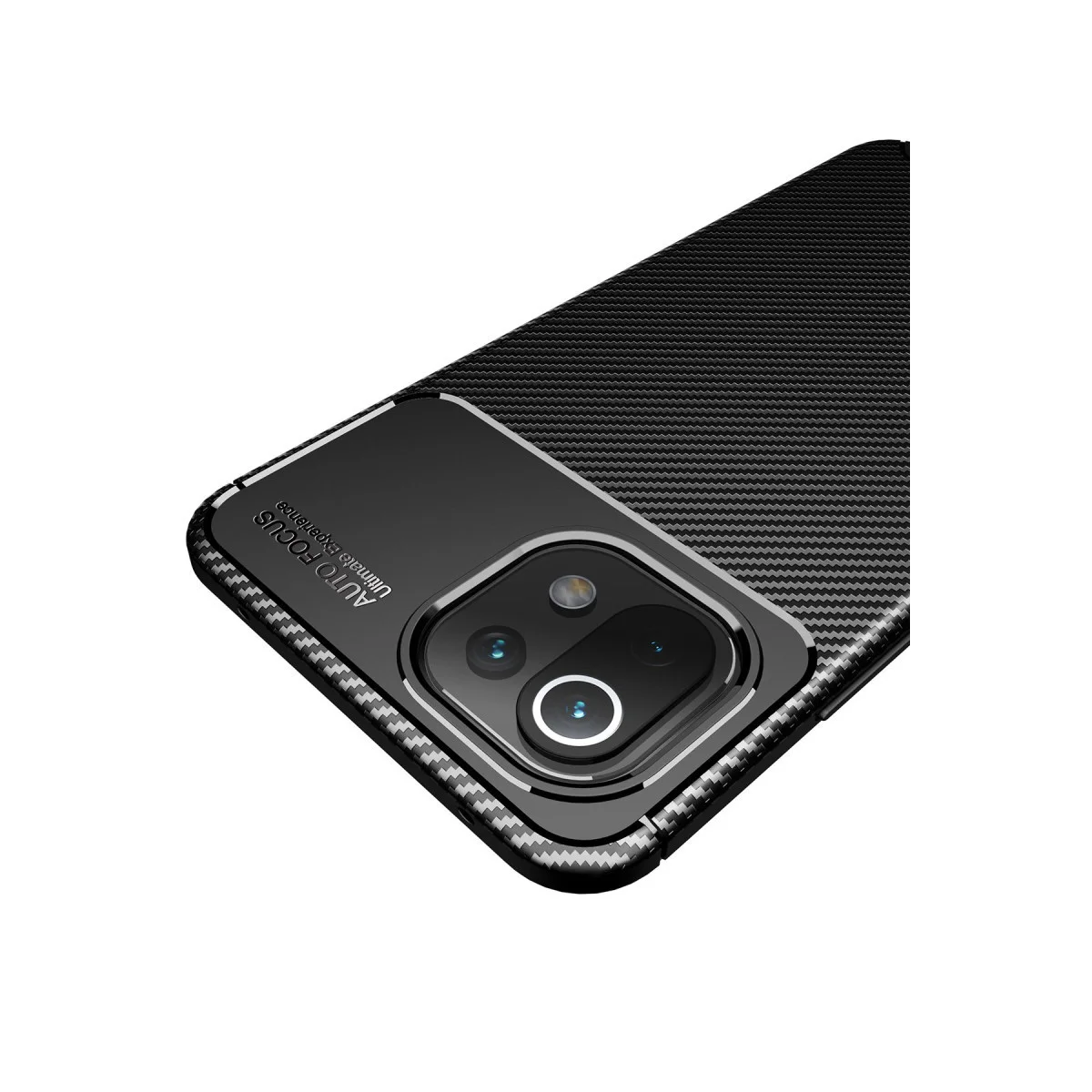 Mİ 11 Lite Kılıf Auto Focus Karbon Kapak - Lacivert