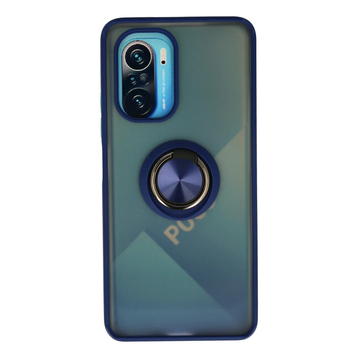 Redmi K40 Kılıf Montreal Yüzüklü Silikon Kapak - Lacivert
