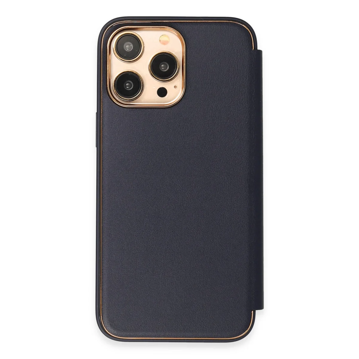 iPhone 13 Pro Max Kılıf Dolpin Kapaklı - Lacivert