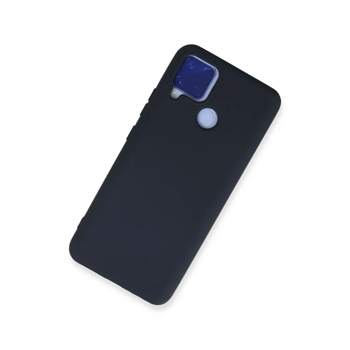 Realme C15 Kılıf Nano içi Kadife Silikon - Lacivert