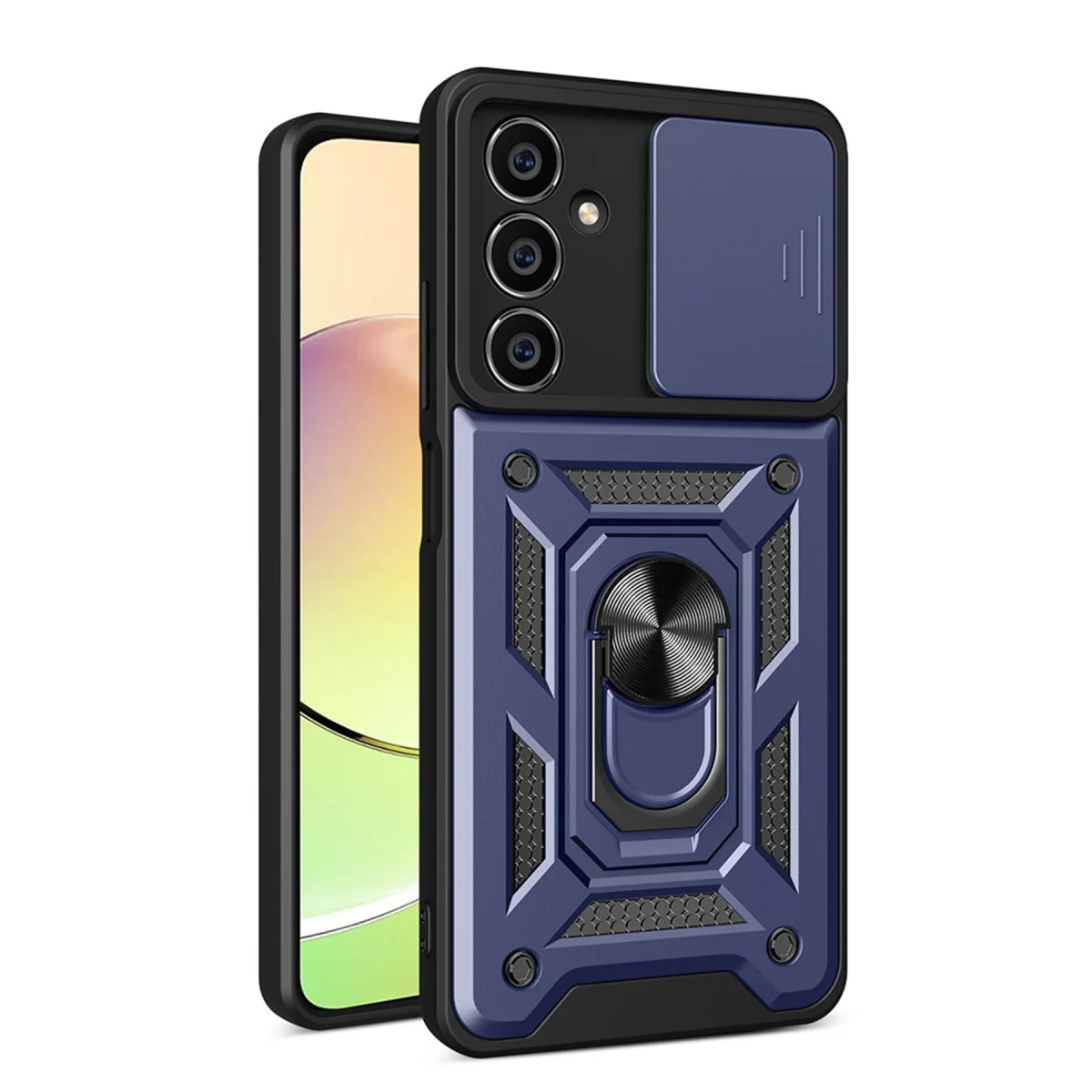 Galaxy A05S Kılıf Pars Lens Yüzüklü Silikon - Lacivert