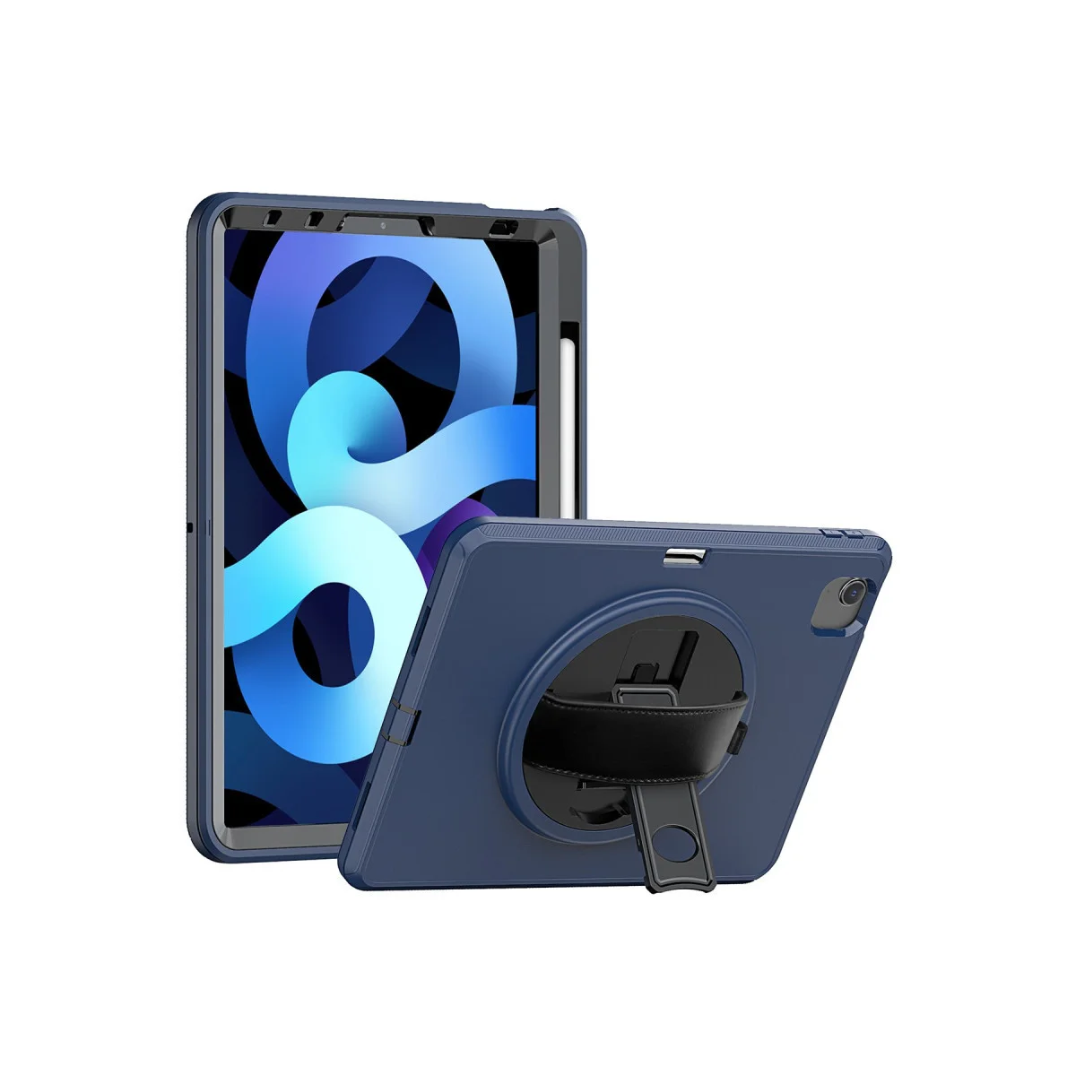 iPad 2022 10.9 (10.nesil) Kılıf Hand Strap Tablet Kılıfı - Lacivert