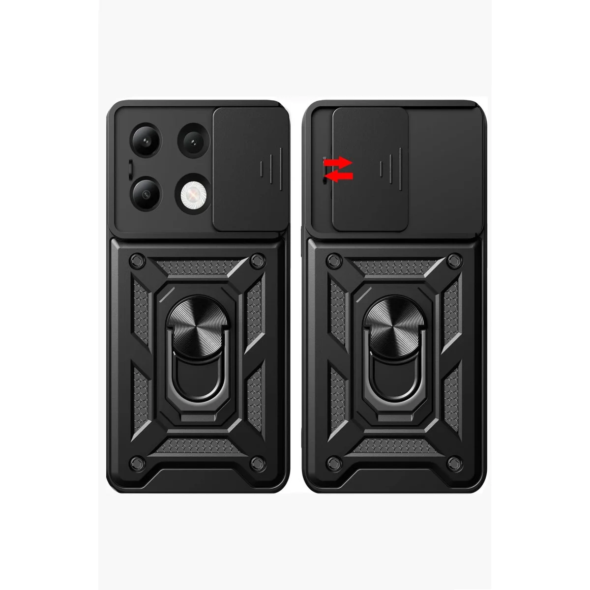 Redmi Note 13 4G Kılıf Pars Lens Yüzüklü Silikon - Lacivert