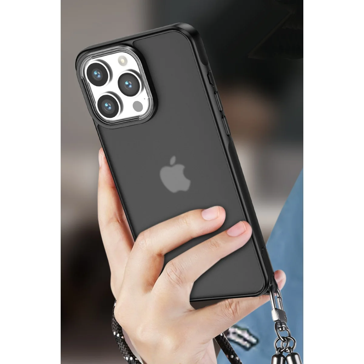 iPhone 15 Pro Kılıf Elegant Kapak - Lacivert