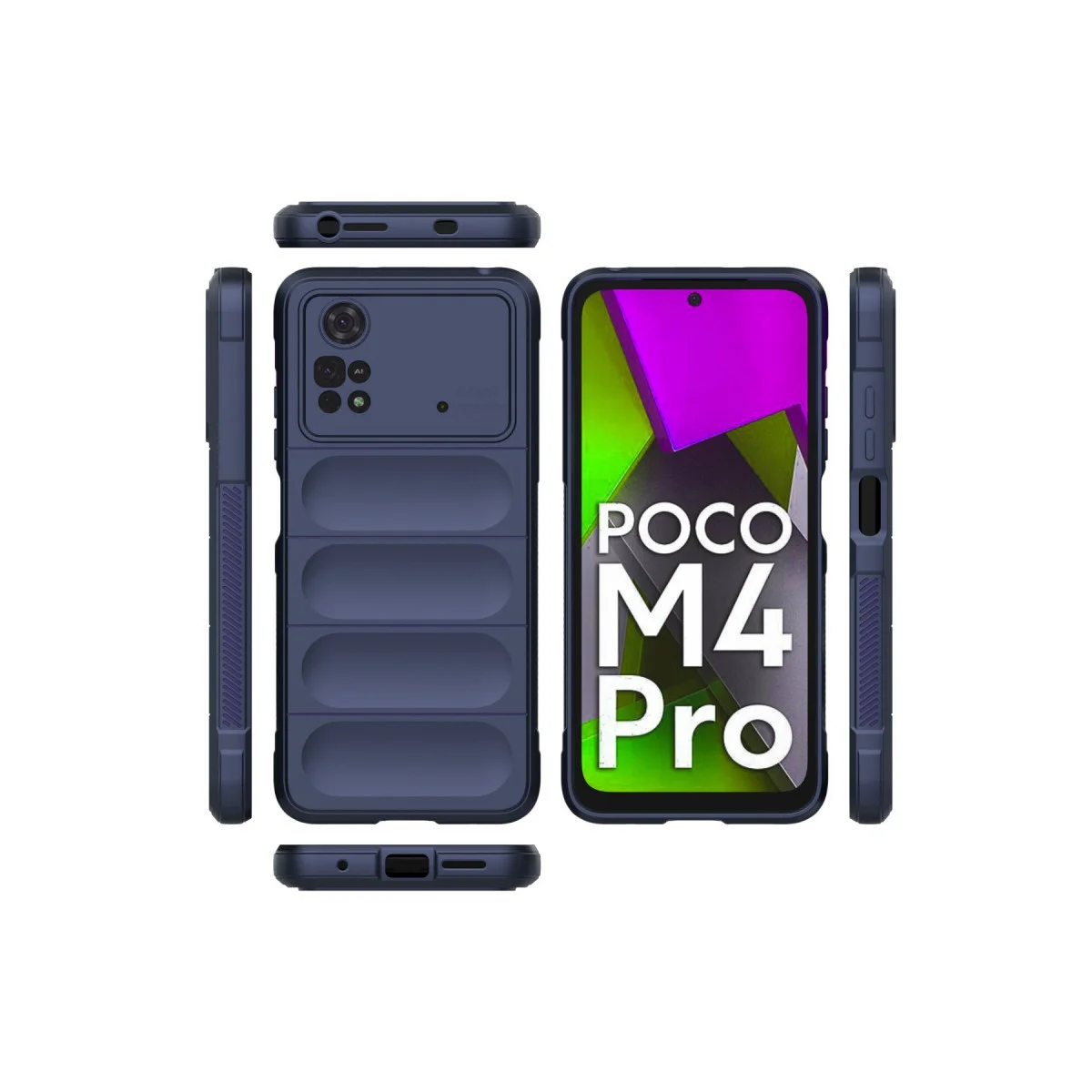 Poco M4 Pro 4G Kılıf Optimum Silikon - Lacivert