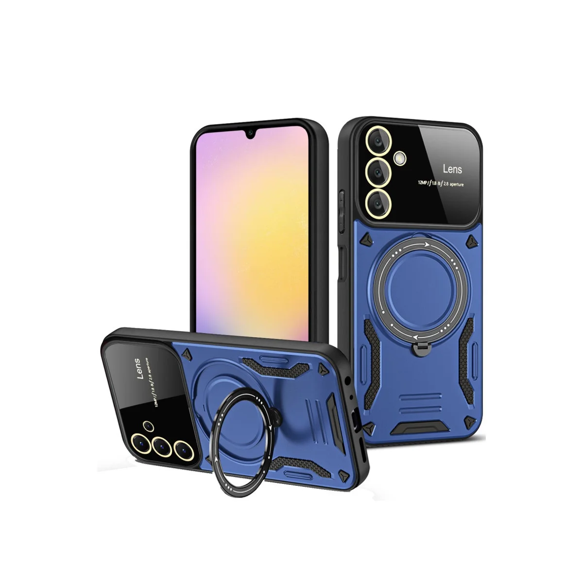 Galaxy A05S Kılıf Joy Lens Standlı Kapak - Lacivert