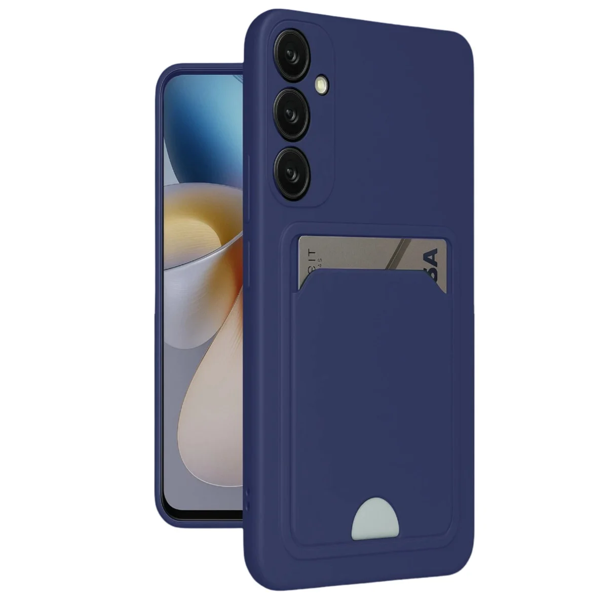 Galaxy A16 5G Kılıf Kelvin Kartvizitli Silikon - Lacivert