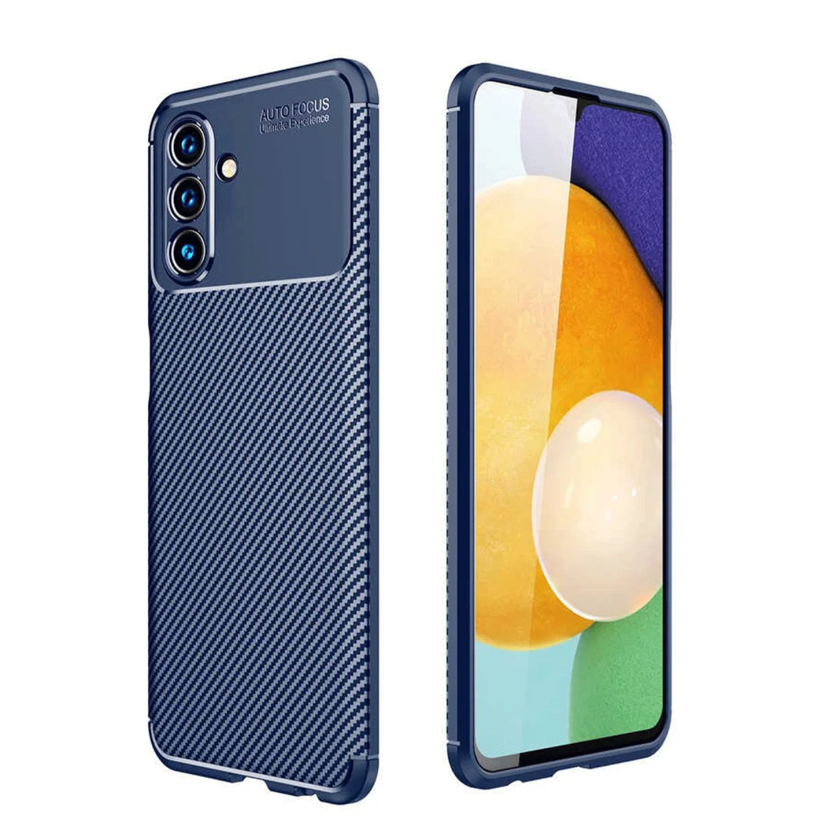 Galaxy A56 Kılıf Auto Focus Karbon Kapak - Lacivert