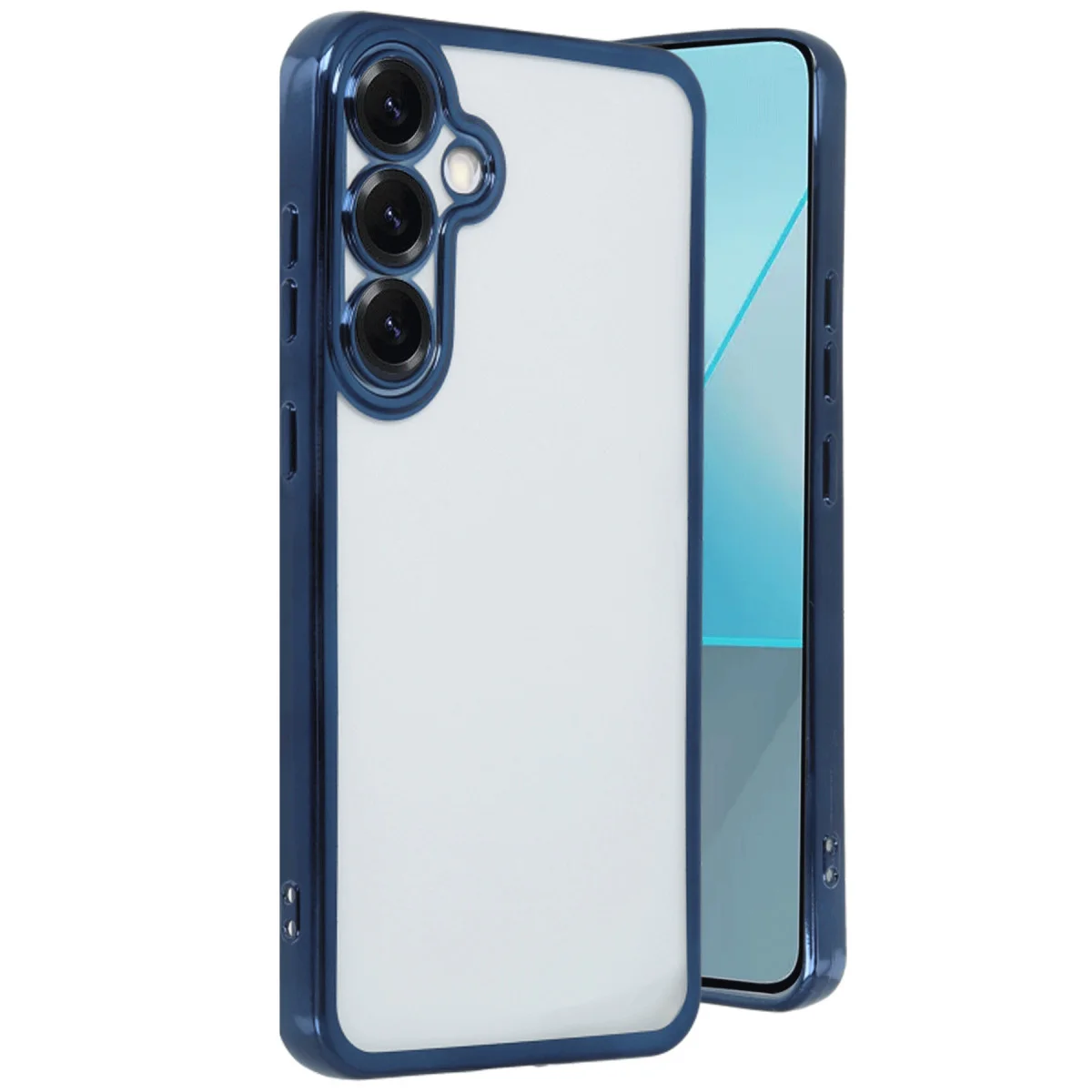 Galaxy S25 Plus Kılıf Razer Lensli Silikon - Lacivert