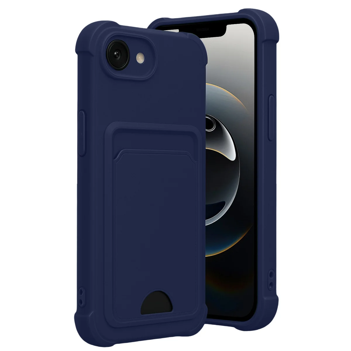 iPhone 16E Kelvin Kartvizitli Silikon - Lacivert