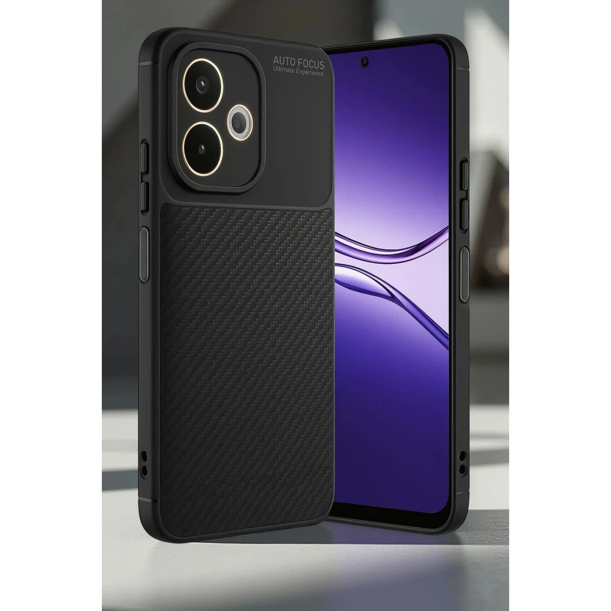 A5 Pro 4G Kılıf Auto Focus Karbon Kapak - Lacivert