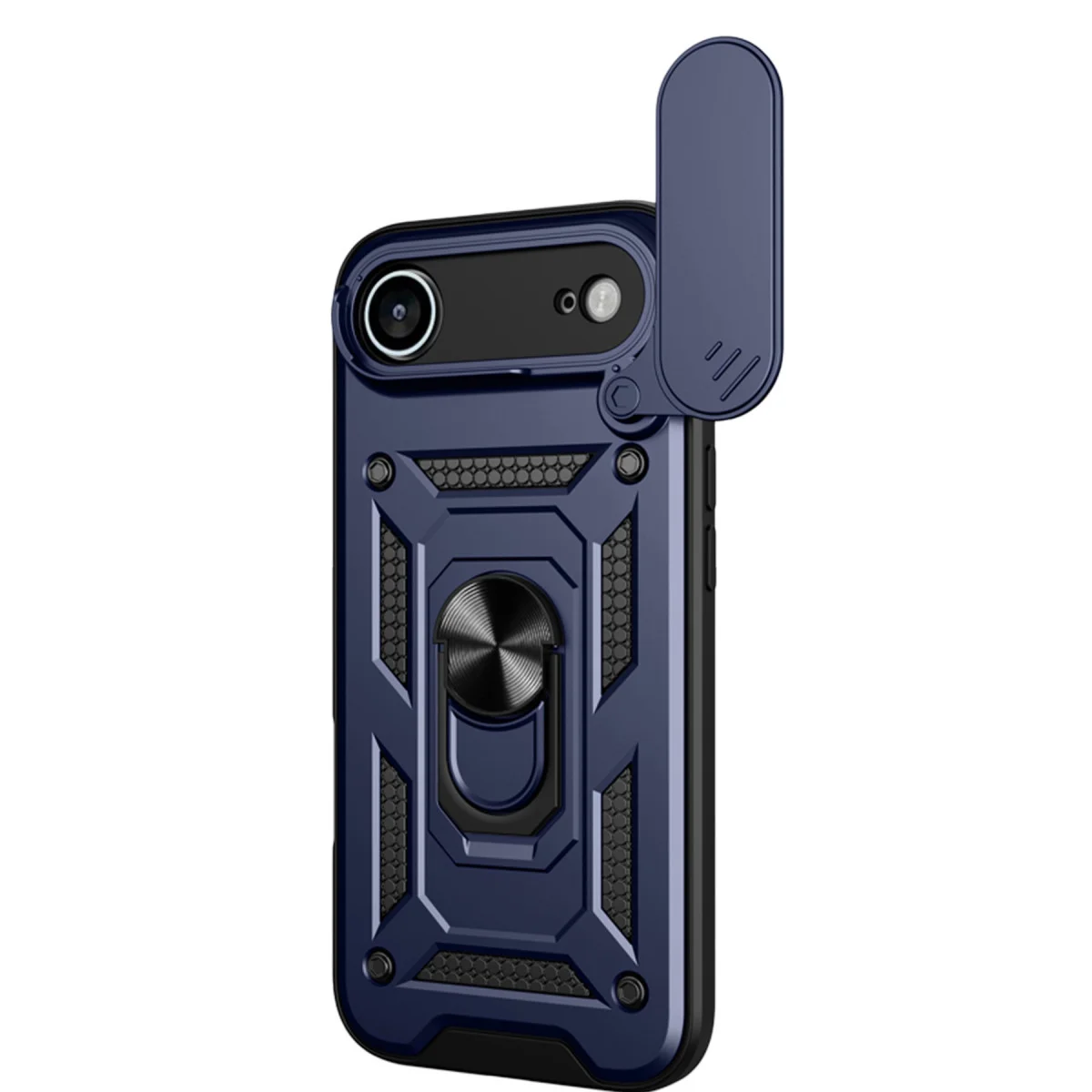 iPhone 17 Air Pars Lens Yüzüklü Silikon - Lacivert