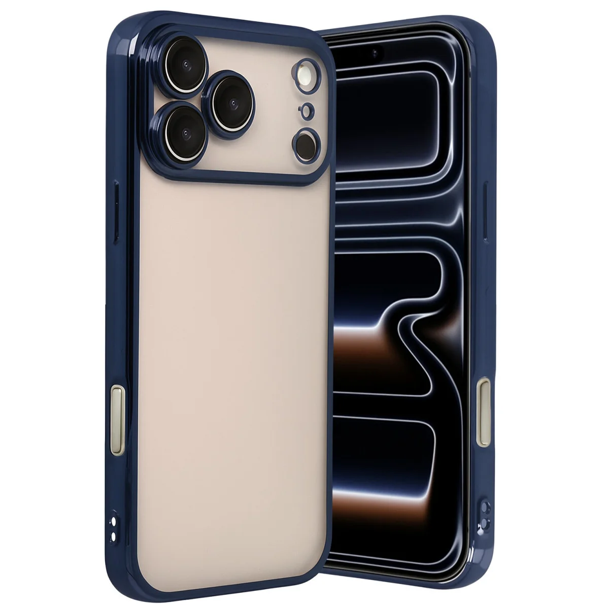 iPhone 17 Pro Max Razer Lensli Silikon - Lacivert