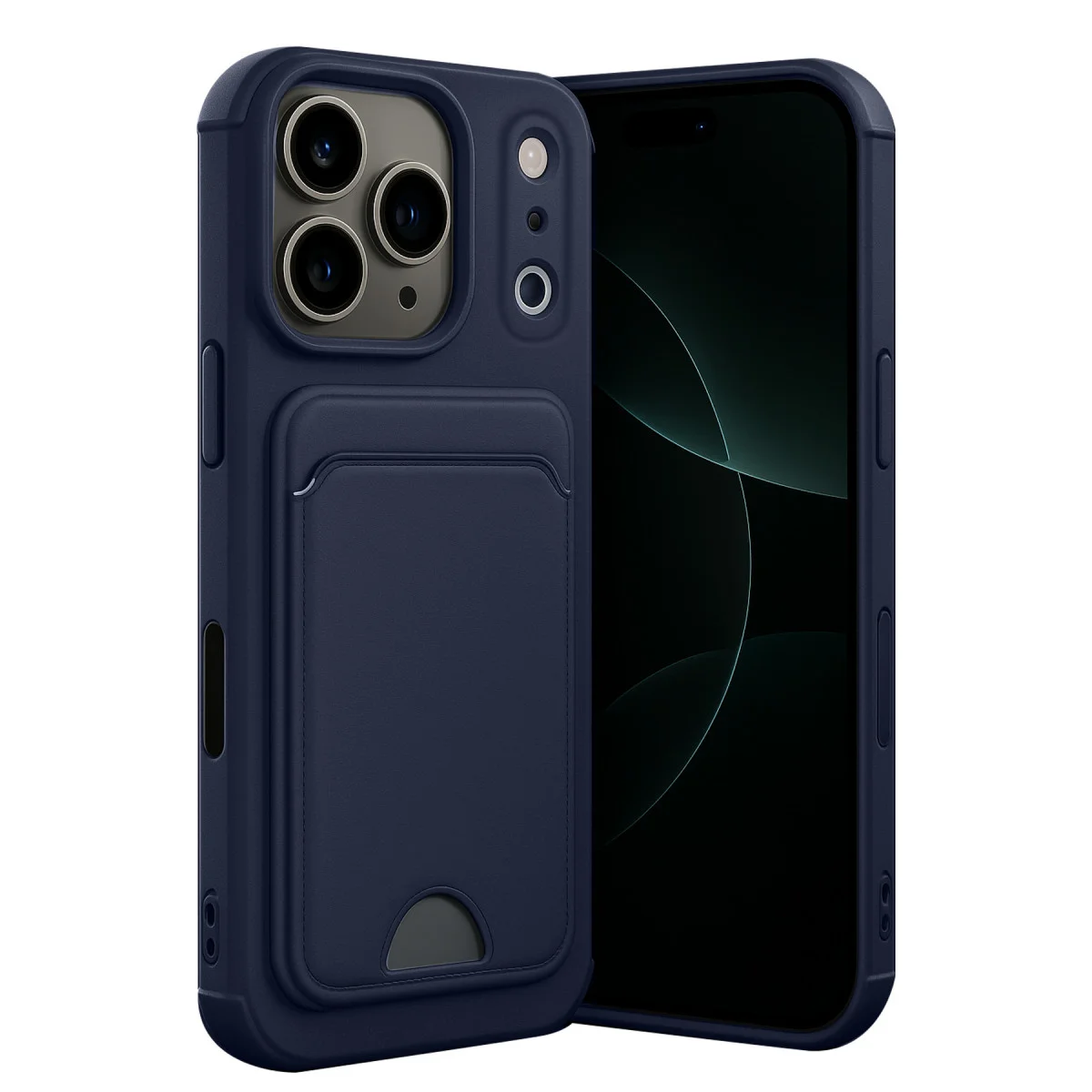 iPhone 17 Pro Kelvin Kartvizitli Silikon - Lacivert