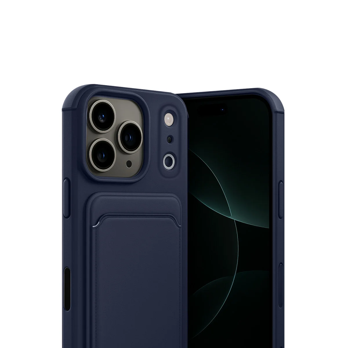 iPhone 17 Pro Max Kelvin Kartvizitli Silikon - Lacivert