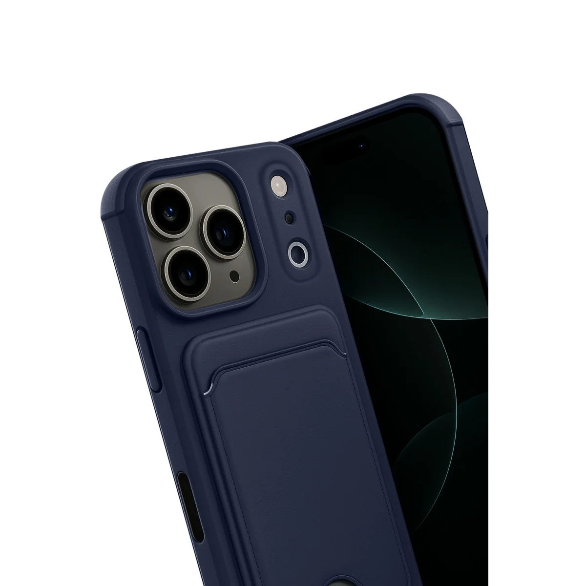 iPhone 17 Pro Max Kelvin Kartvizitli Silikon - Lacivert
