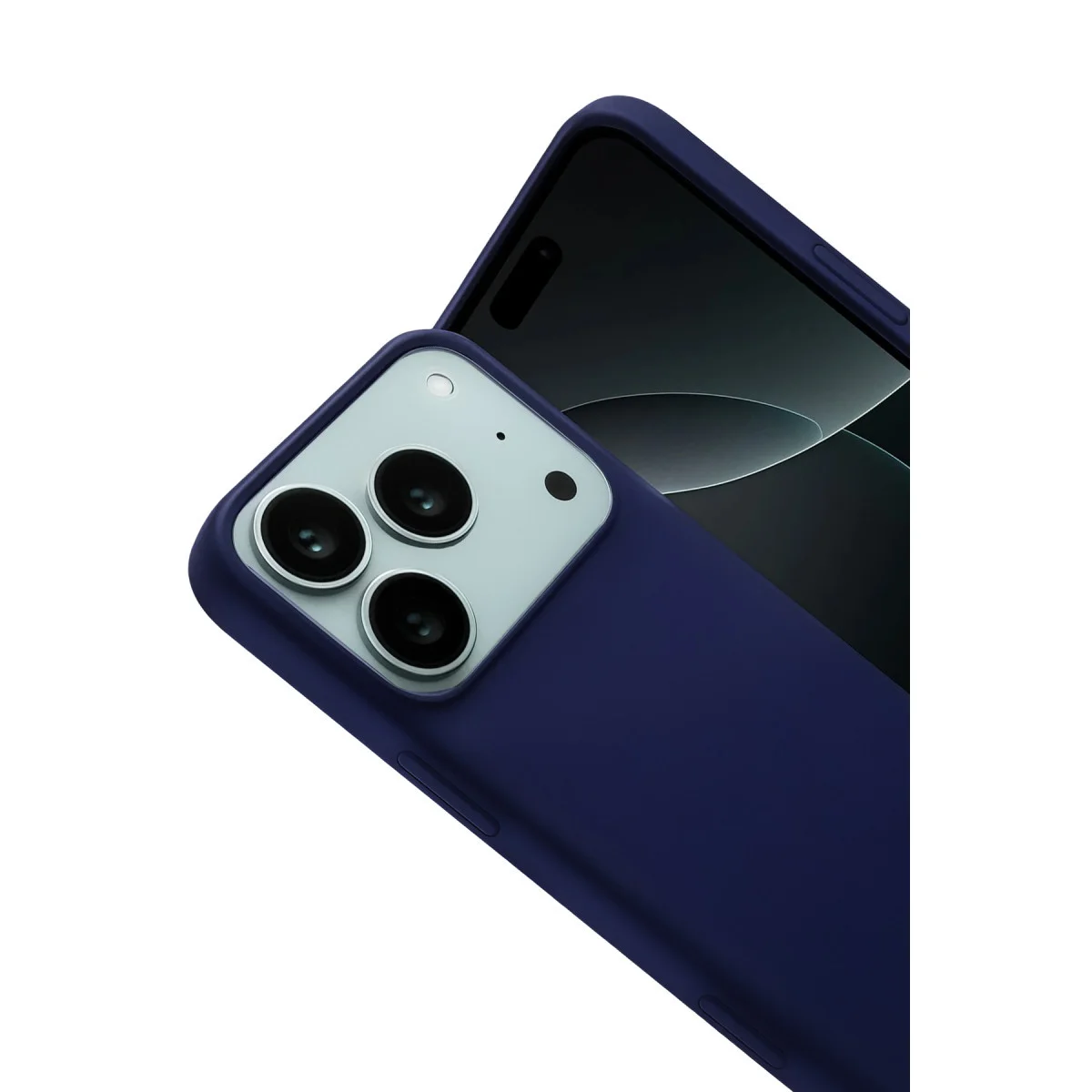 iPhone 17 Pro Nano içi Kadife Silikon - Lacivert