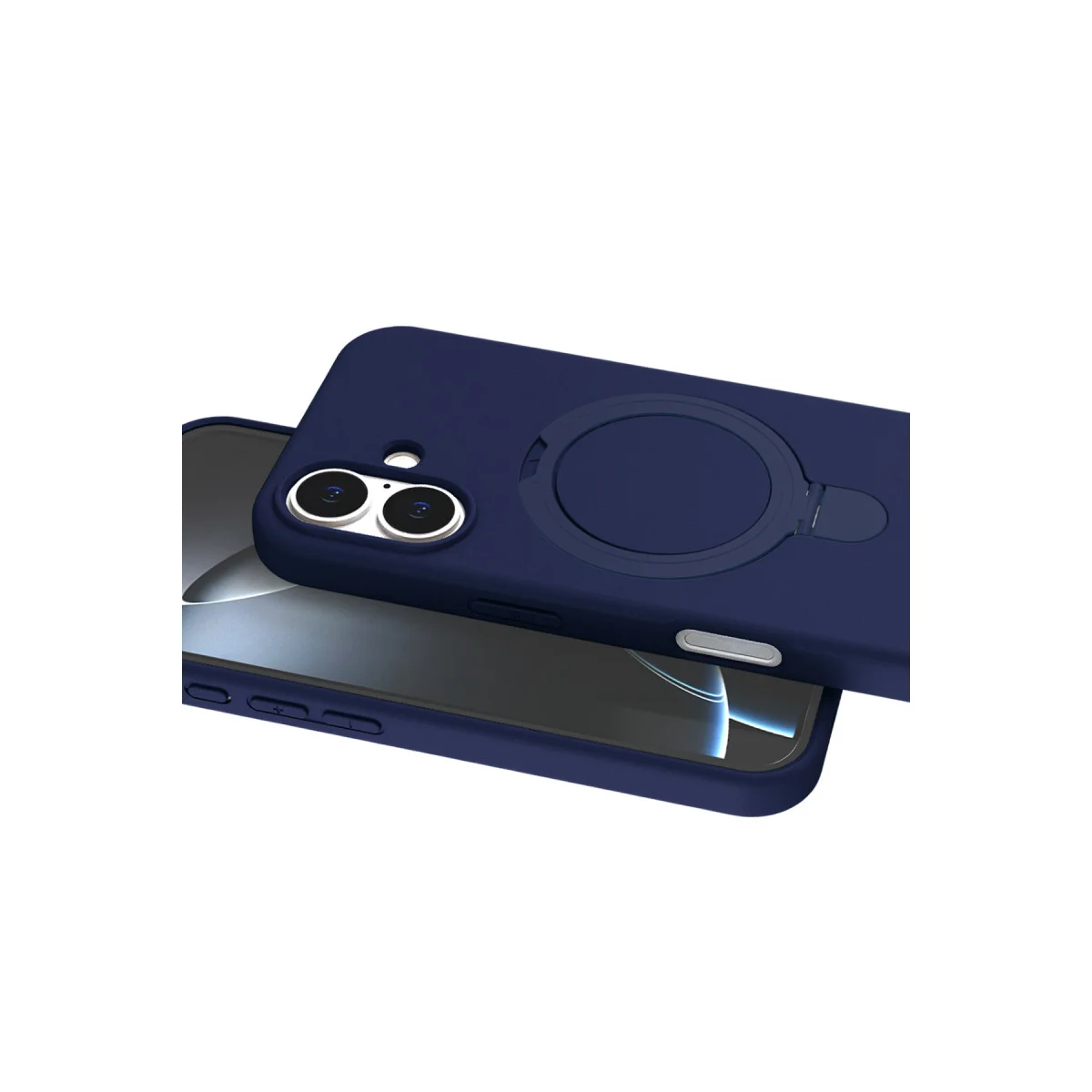 iPhone 16 Plus Regal Magsafe Standlı Kapak - Lacivert