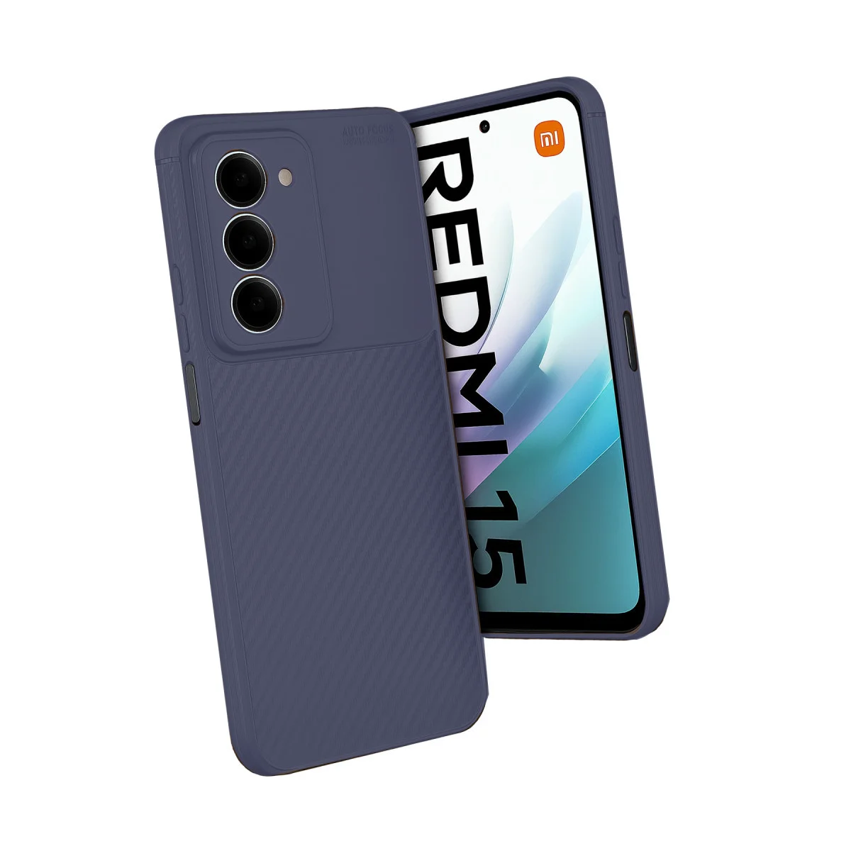 Redmi 15 4G Auto Focus Karbon Kapak - Lacivert
