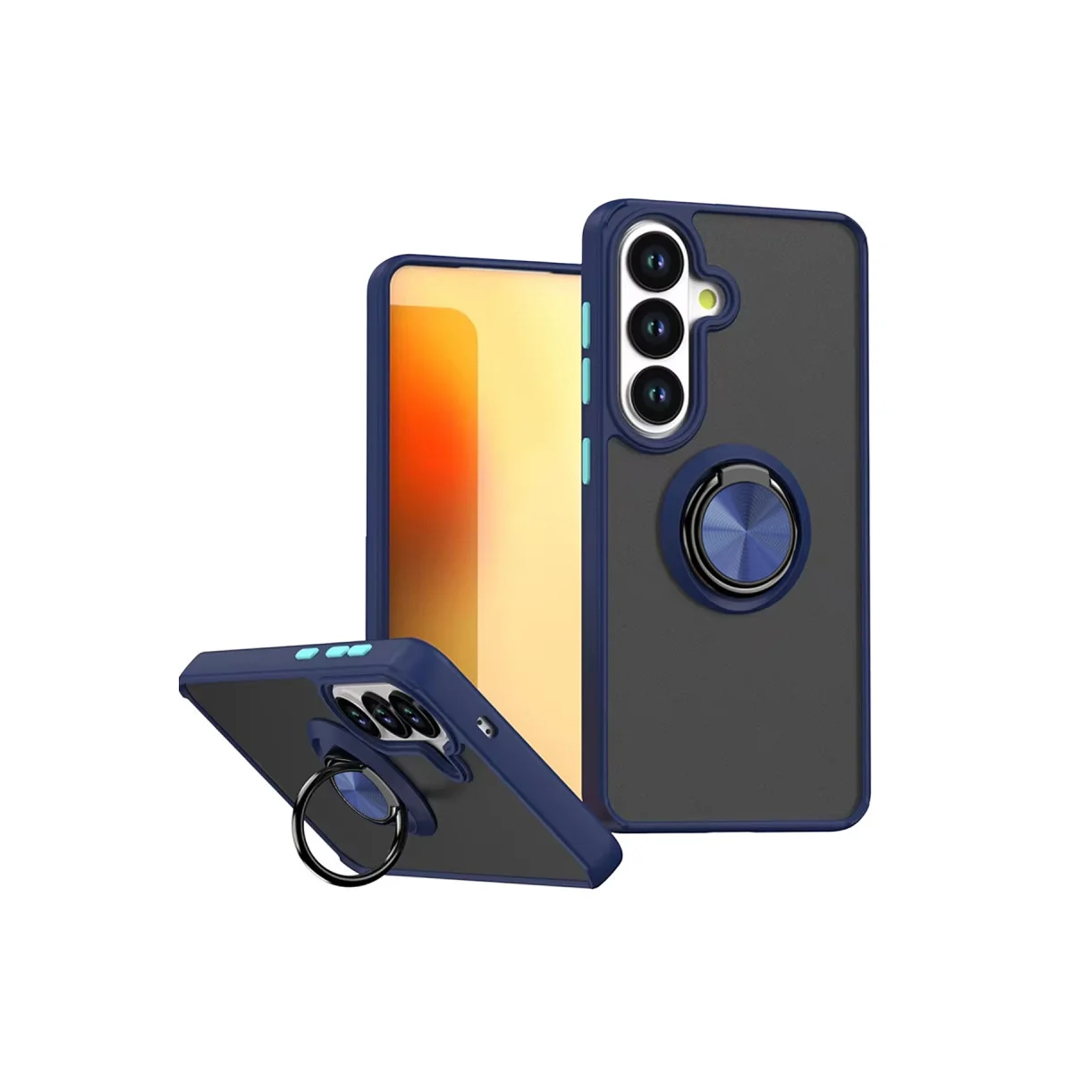 Galaxy S26 Plus Montreal Yüzüklü Silikon Kapak - Lacivert