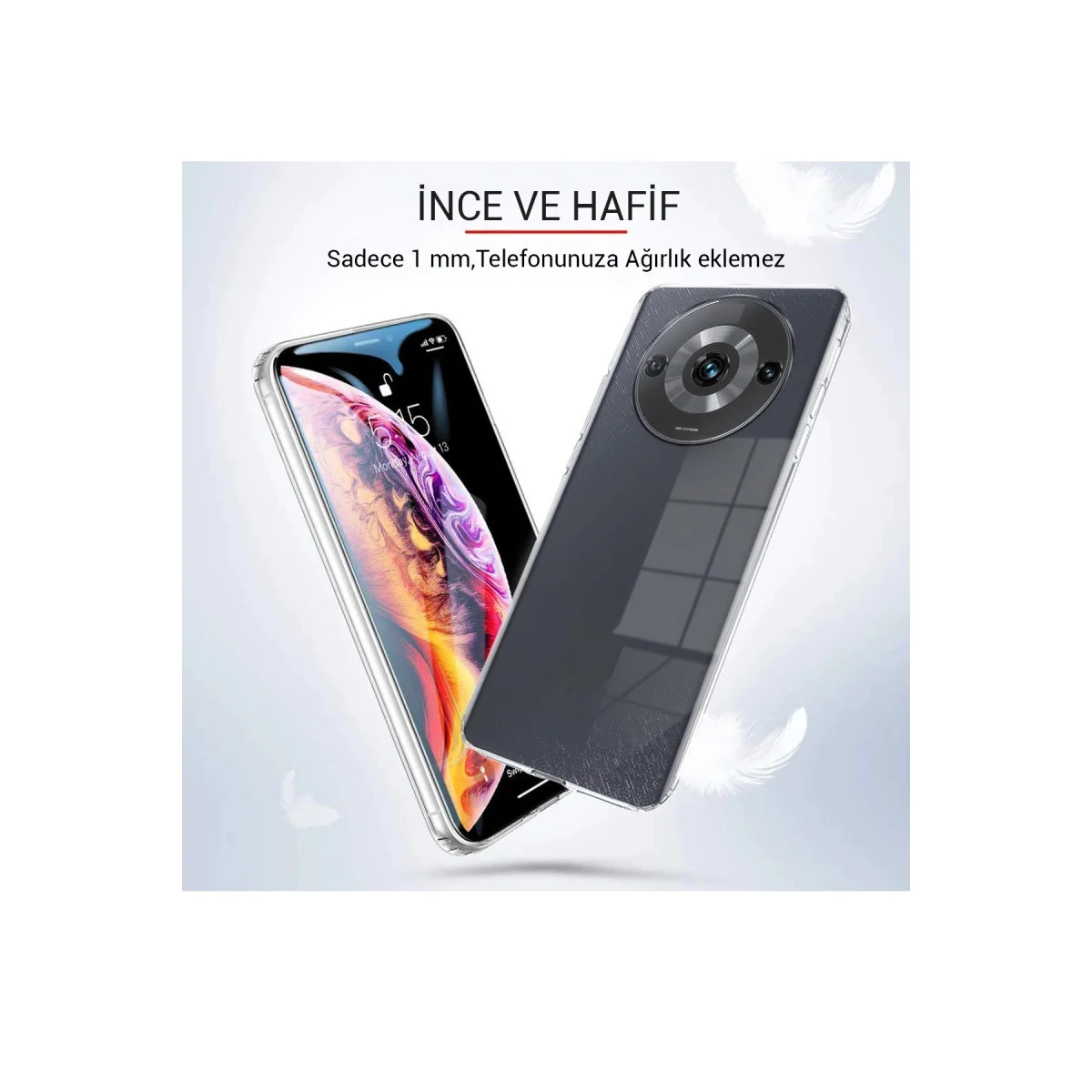 Redmi A3 4G Kılıf Lüx Şeffaf Silikon