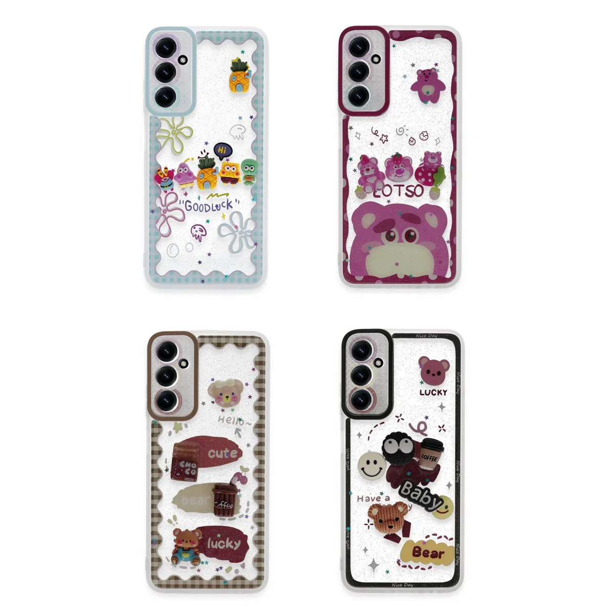 Galaxy A25 5G Kılıf Sweet Desenli Silikon Kapak - Şeffaf