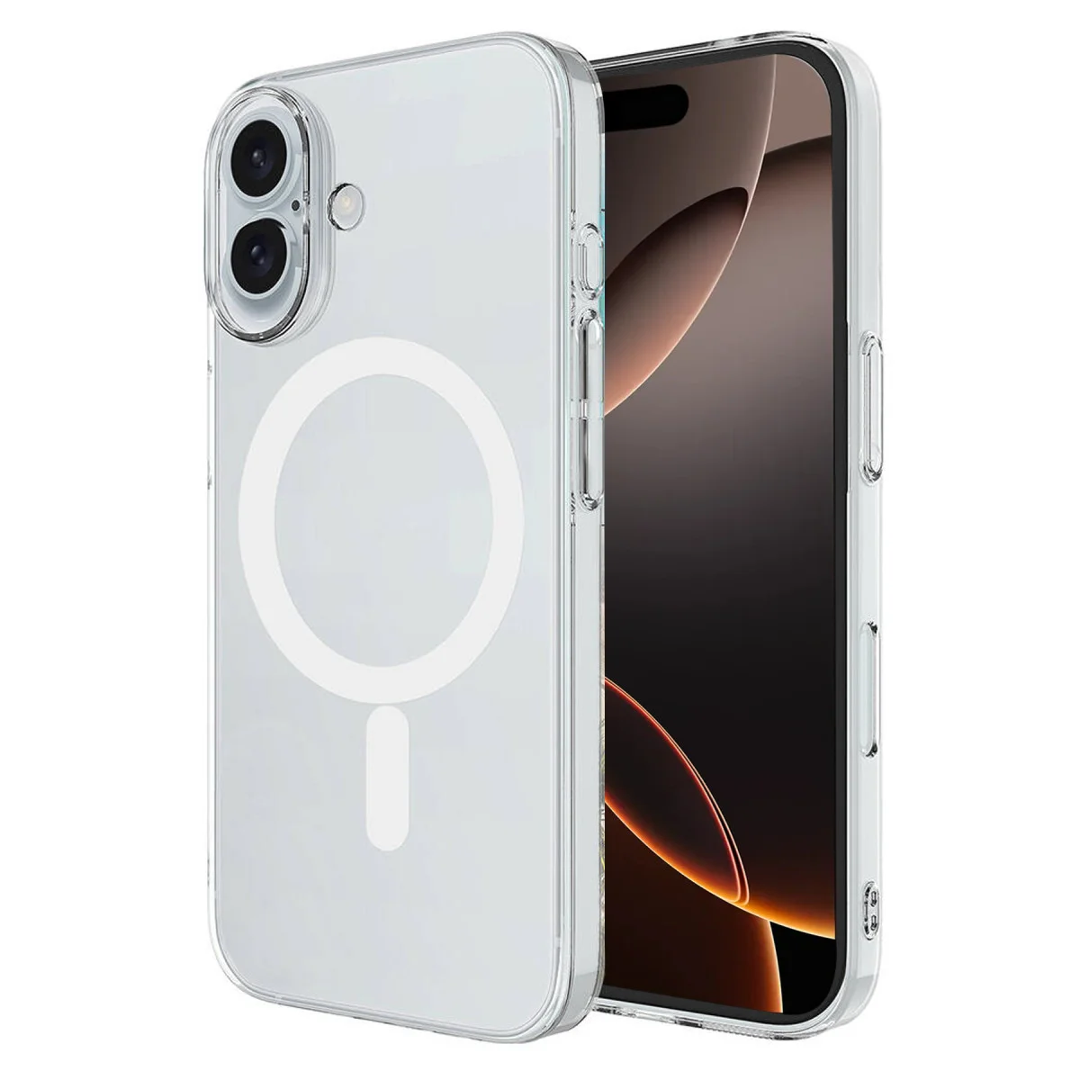 iPhone 16 Kılıf Magneticsafe Şeffaf Silikon - Şeffaf