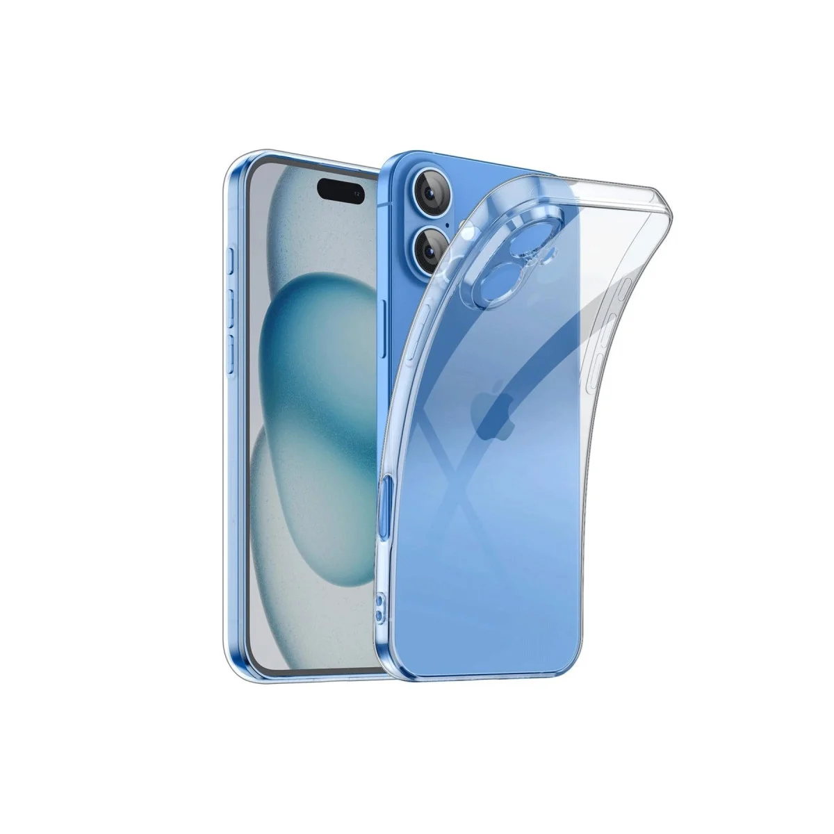 iPhone 16 Plus Kılıf Lüx Şeffaf Silikon