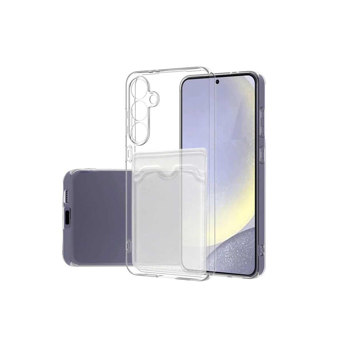 Galaxy S24 FE Kılıf Kart Şeffaf Silikon - Şeffaf