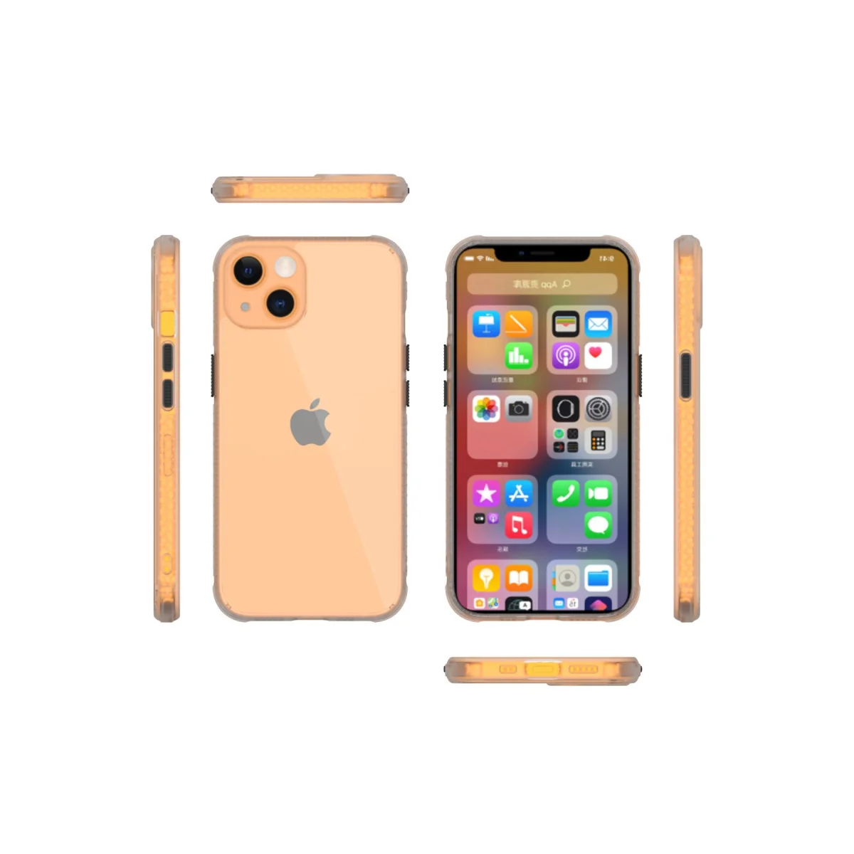 iPhone 13 Mini Kılıf Miami Şeffaf Silikon - Şeffaf