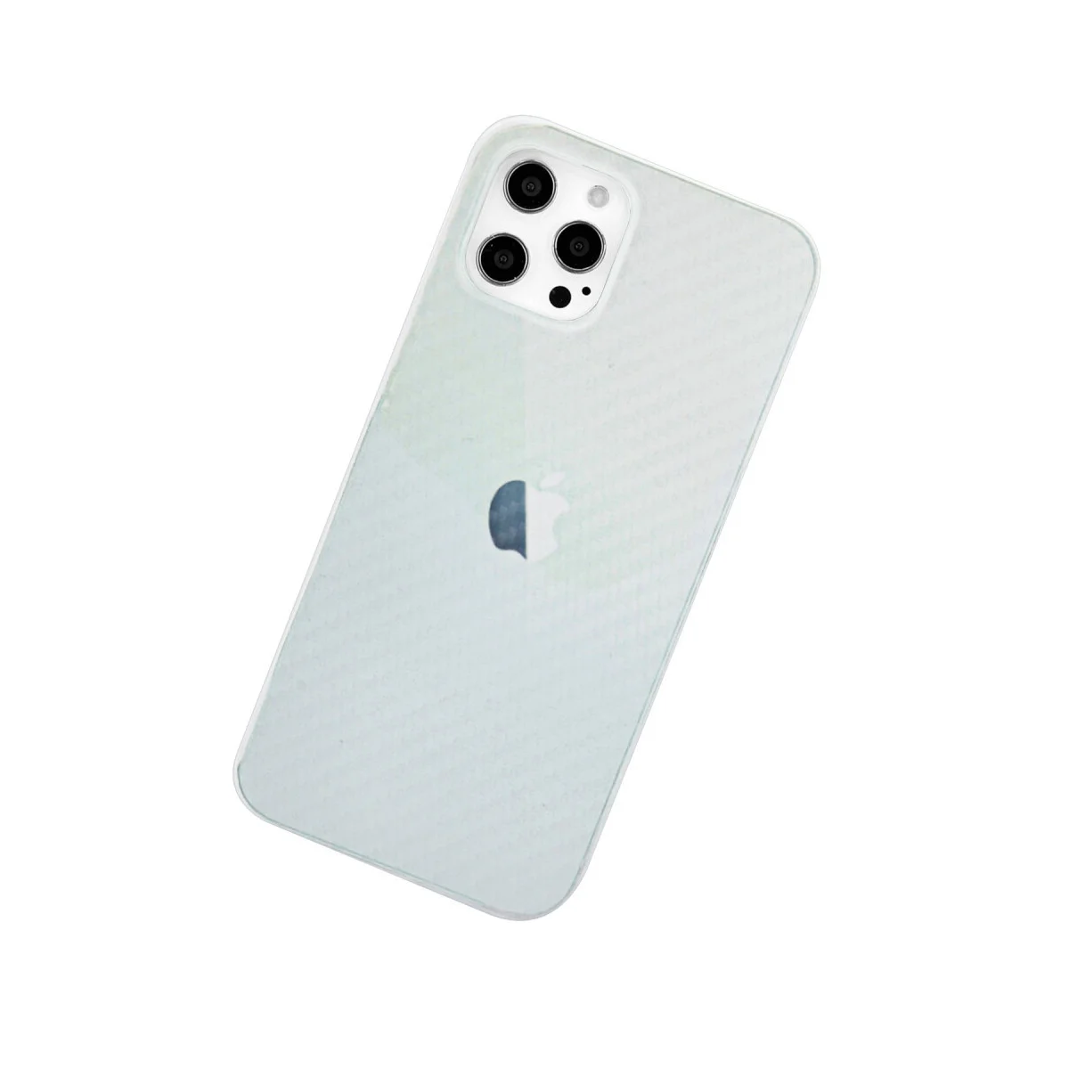 iPhone 12 Pro Max Kılıf Karbon PP Silikon - Şeffaf