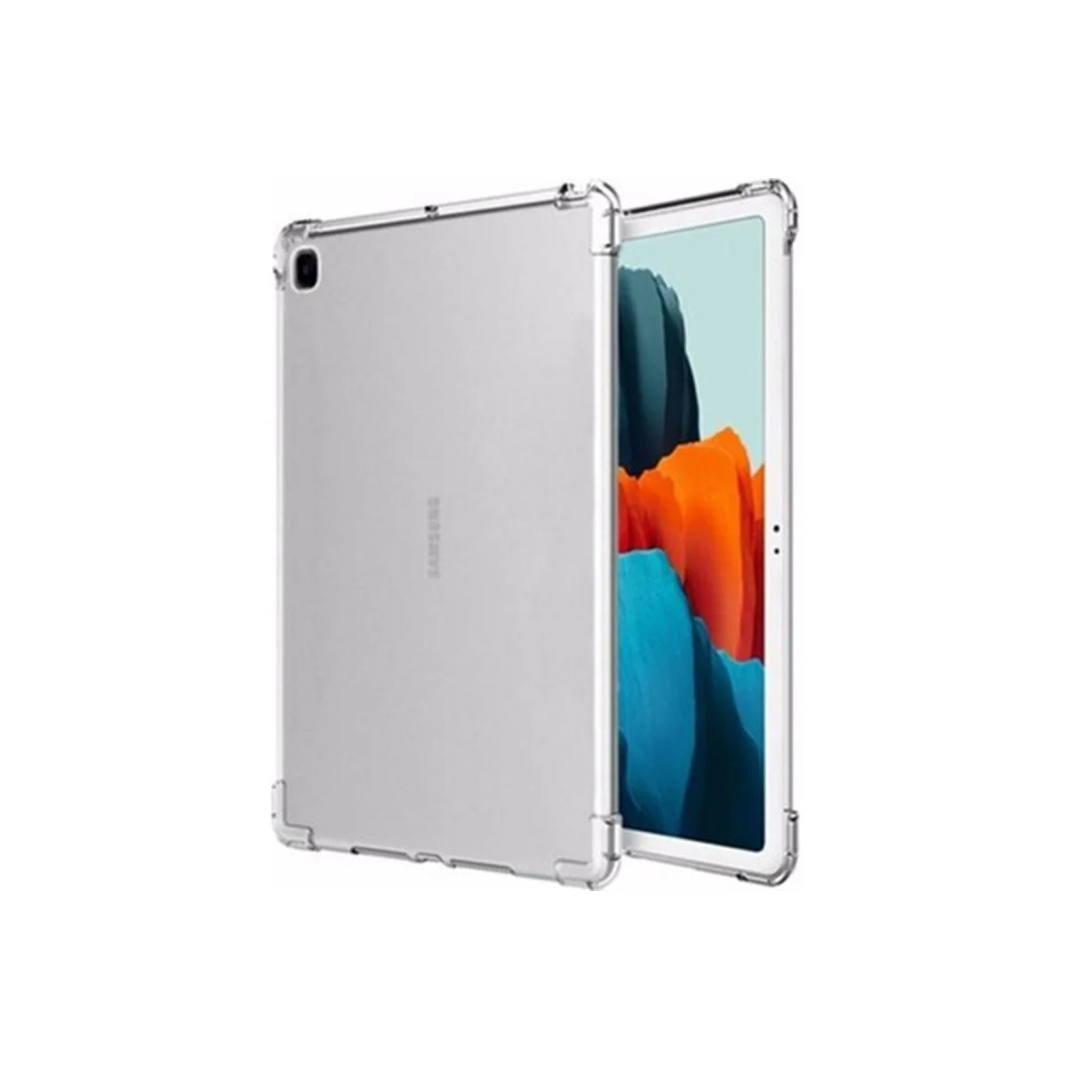 Galaxy P610 Tab S6 Lite 10.4 Kılıf Anti Shock Tablet Silikon - Şeffaf