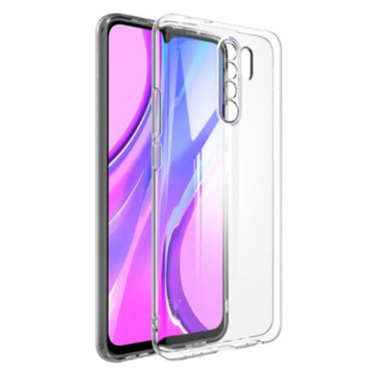 Redmi 9 Kılıf Lüx Şeffaf Silikon - Şeffaf