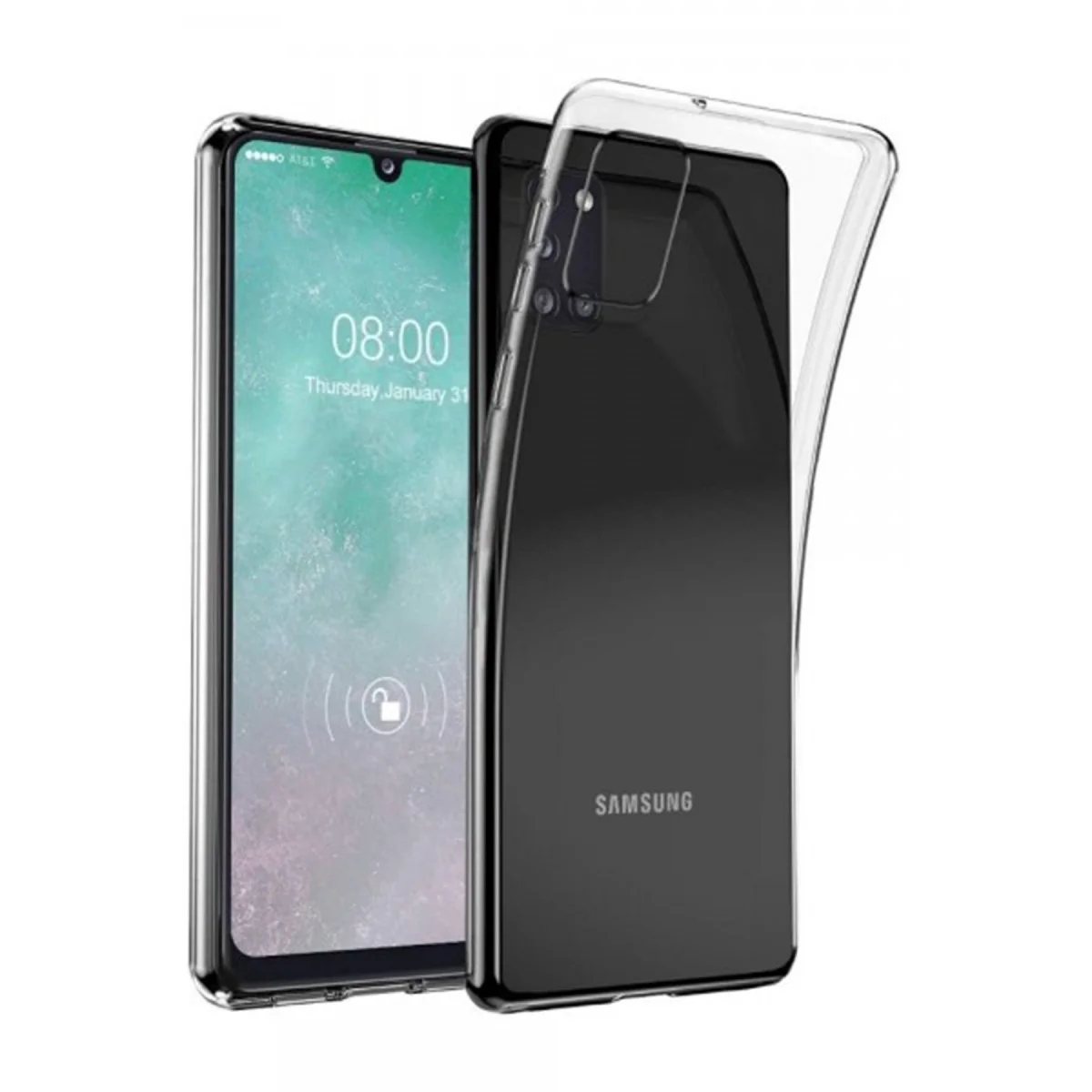 Galaxy A31 Kılıf Lüx Şeffaf Silikon