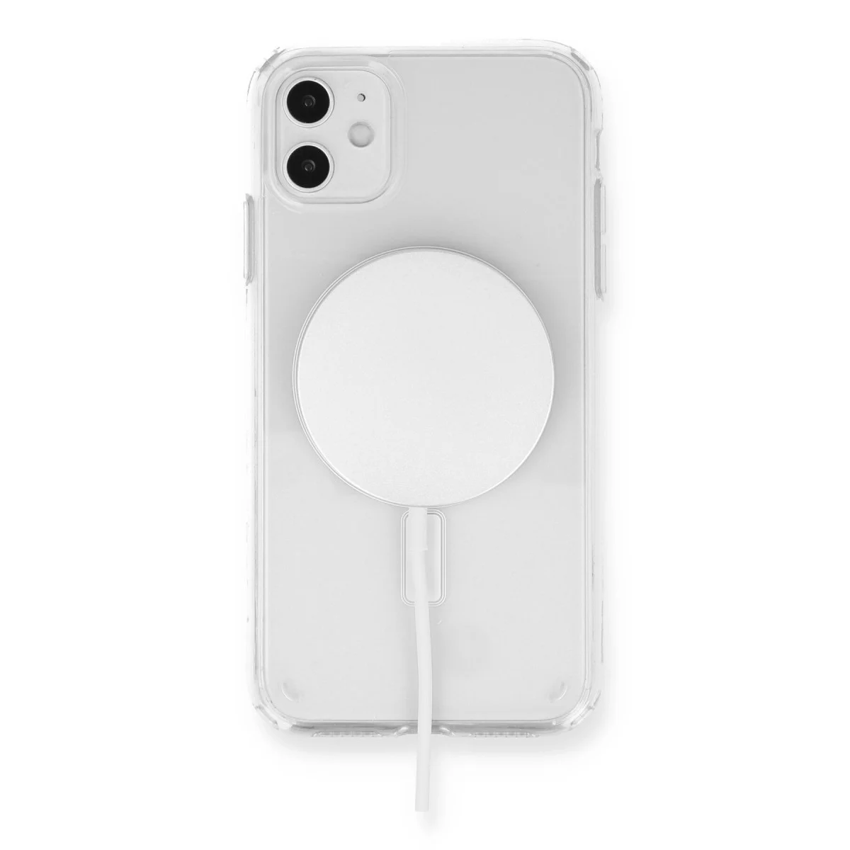 iPhone 11 Kılıf Magneticsafe Şeffaf Silikon - Şeffaf