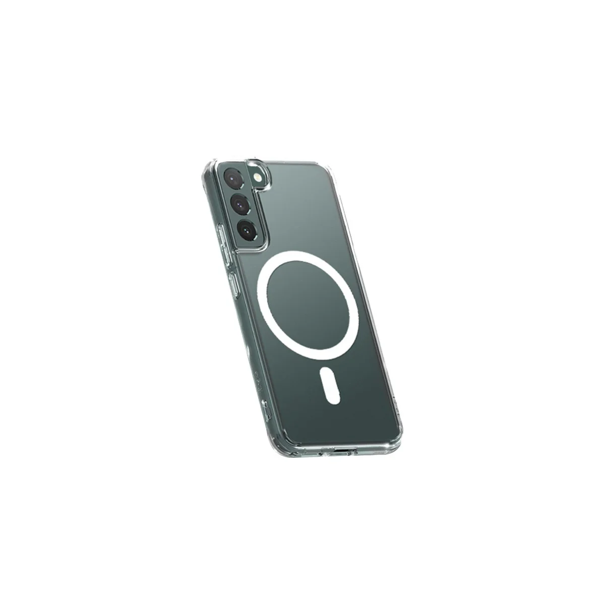 Galaxy S22 Kılıf Magneticsafe Şeffaf Silikon - Şeffaf